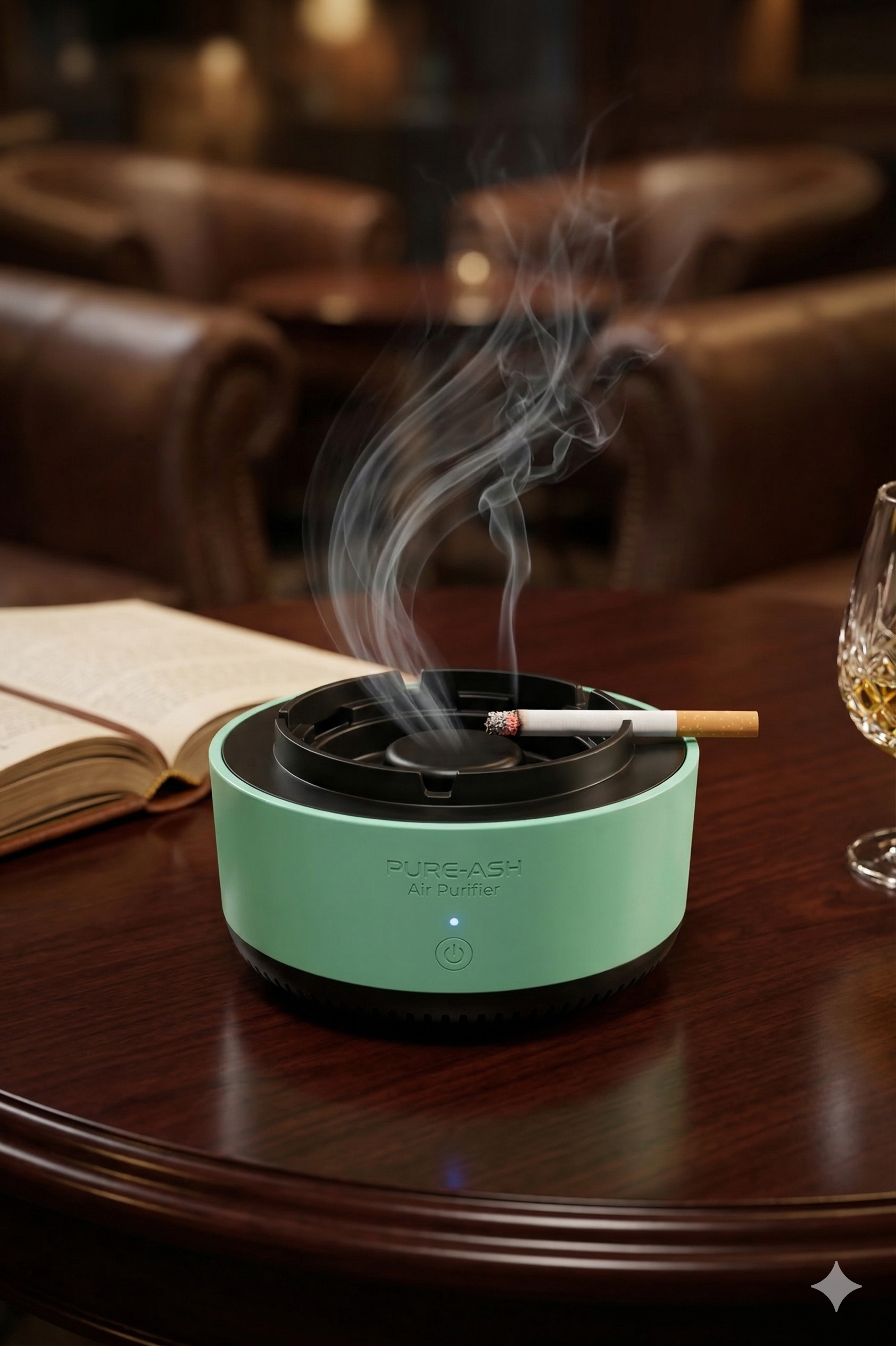 Smart Self-Extinguishing Air Purifier Ashtray