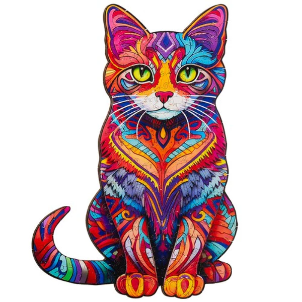 Medinė dėlionė"Katinas"