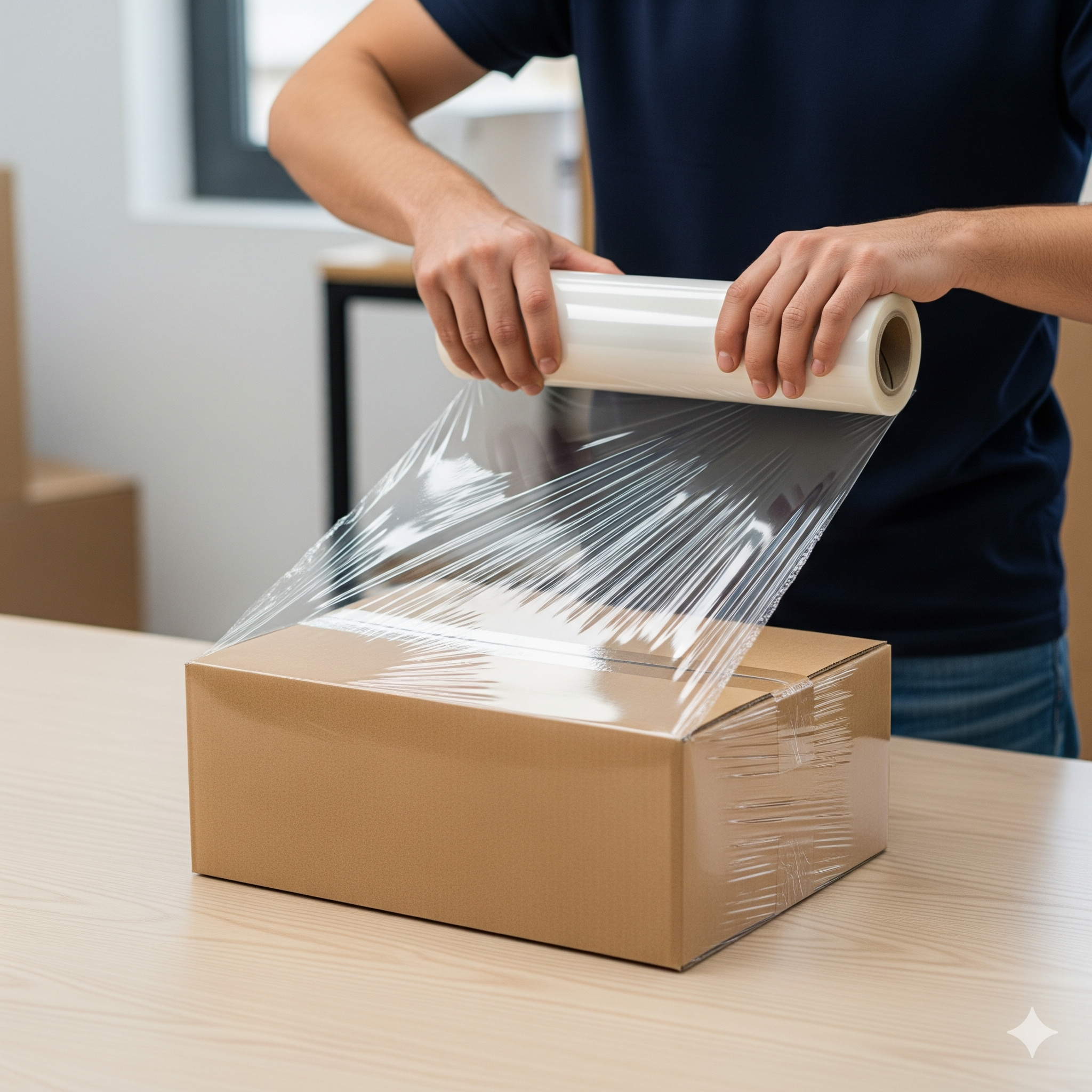 Stretch Film / Vinipel plástico 12 Cms x 450 Mts