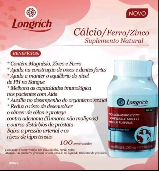 Longrich Cálcio/Ferro/Zinco