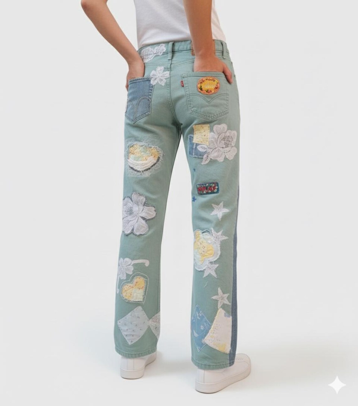 One-of-a-Kind Levi 511 Patchwork pants. 30×32