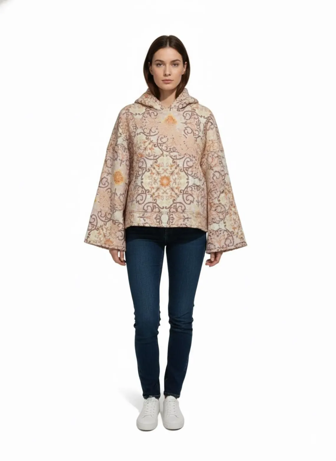 Upcycle Lightweight Hood quilted pullover. By ThreadsReclaimed