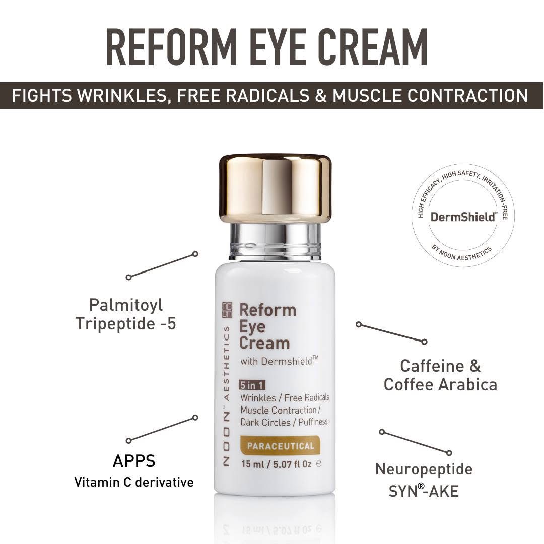 NOON Reform Eye Cream, Stangrinamasis ir skaistinantis paakių kremas 15 ml