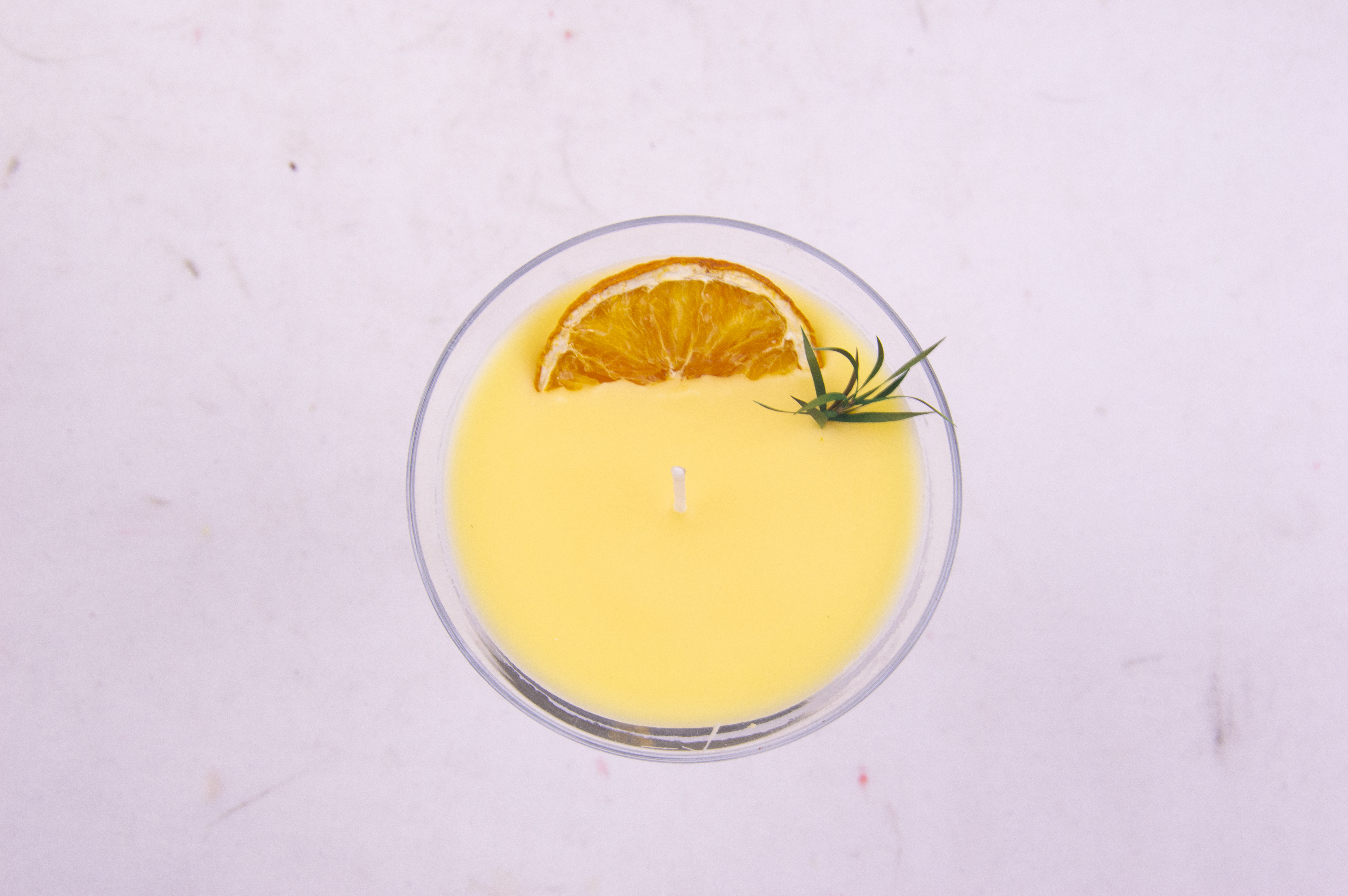 Sweet Orange Elegant Martini Candle