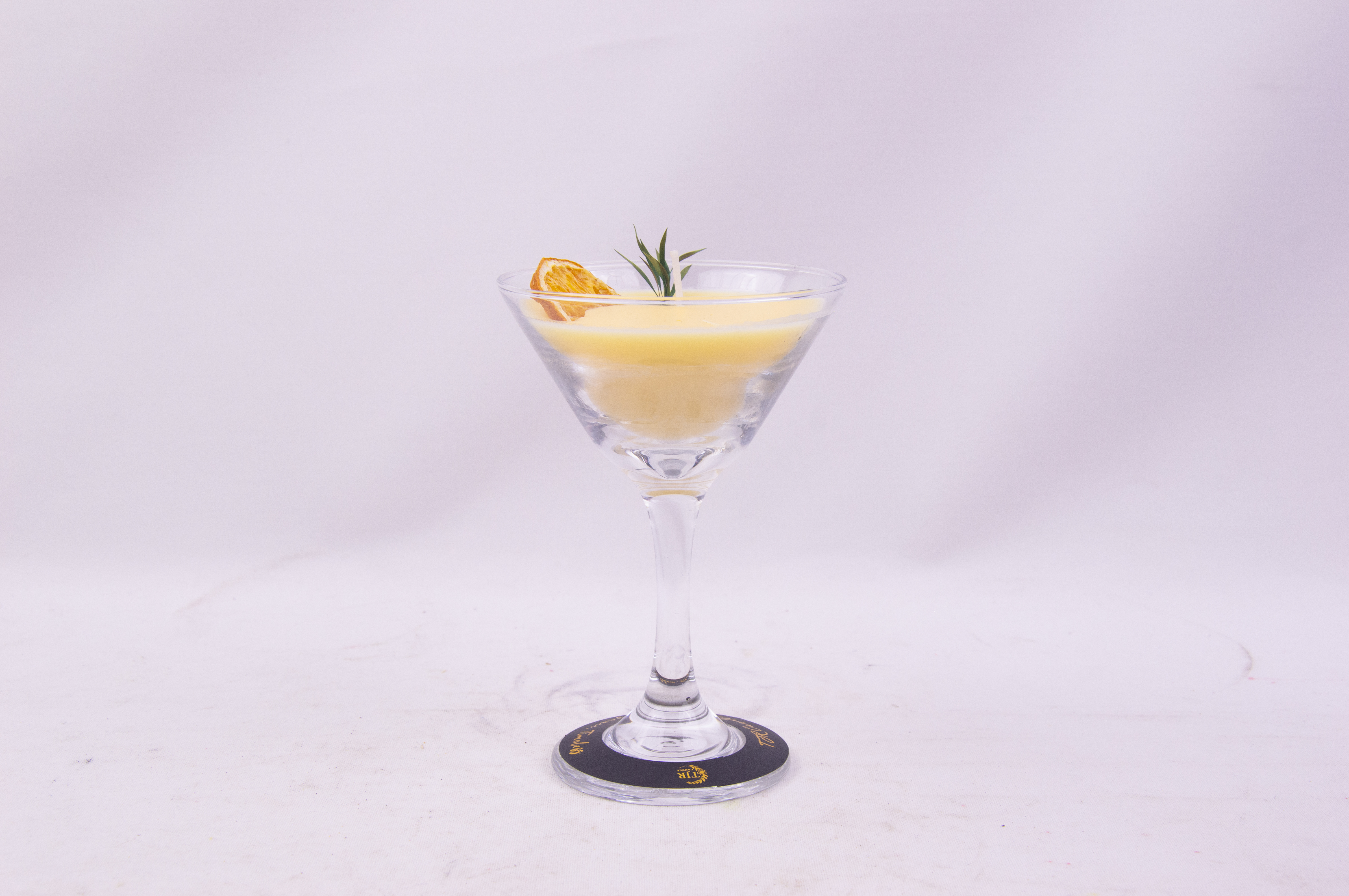 Sweet Orange Elegant Martini Candle