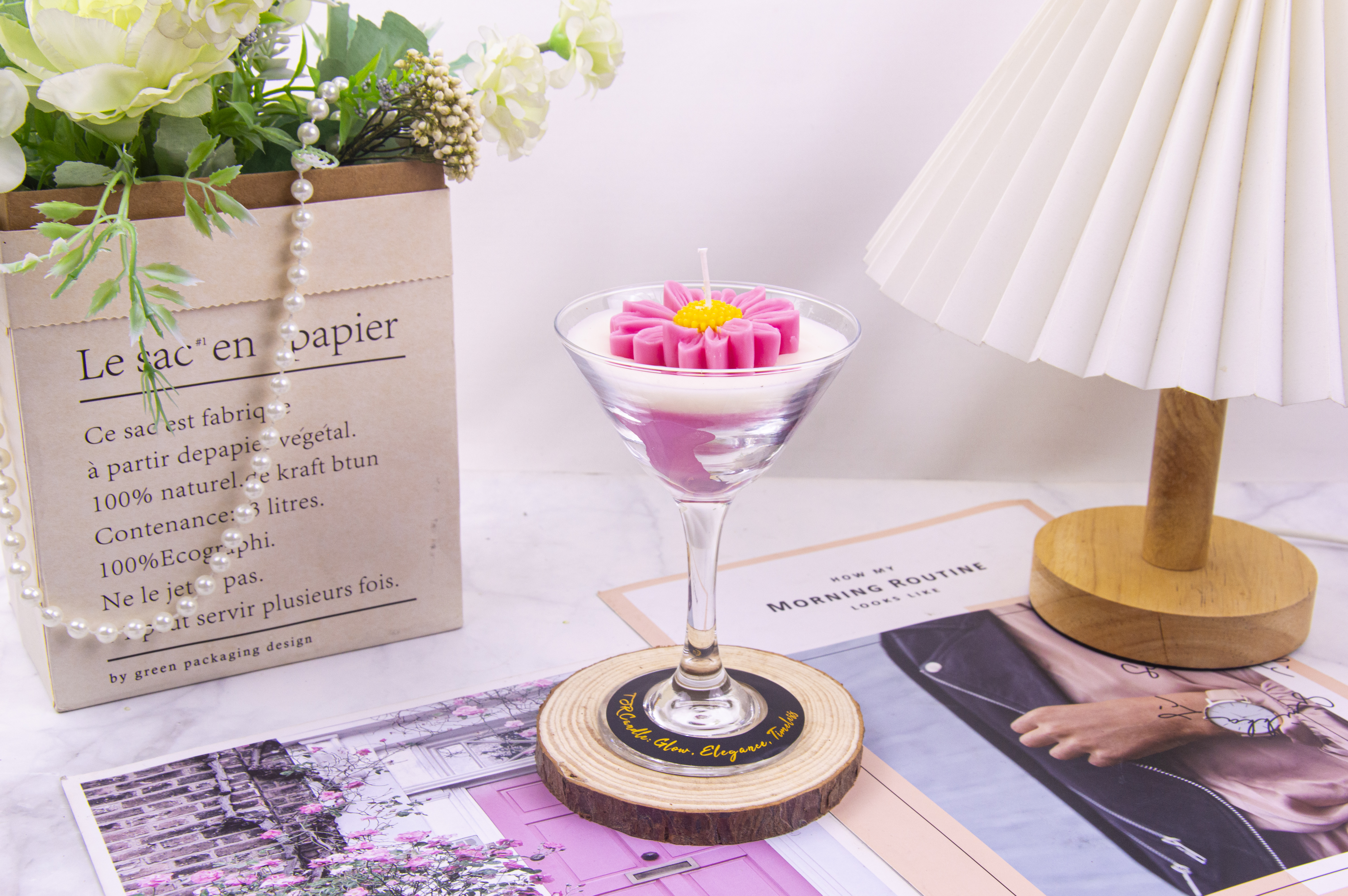 Paradise Gardenia Candle in Martini Glass