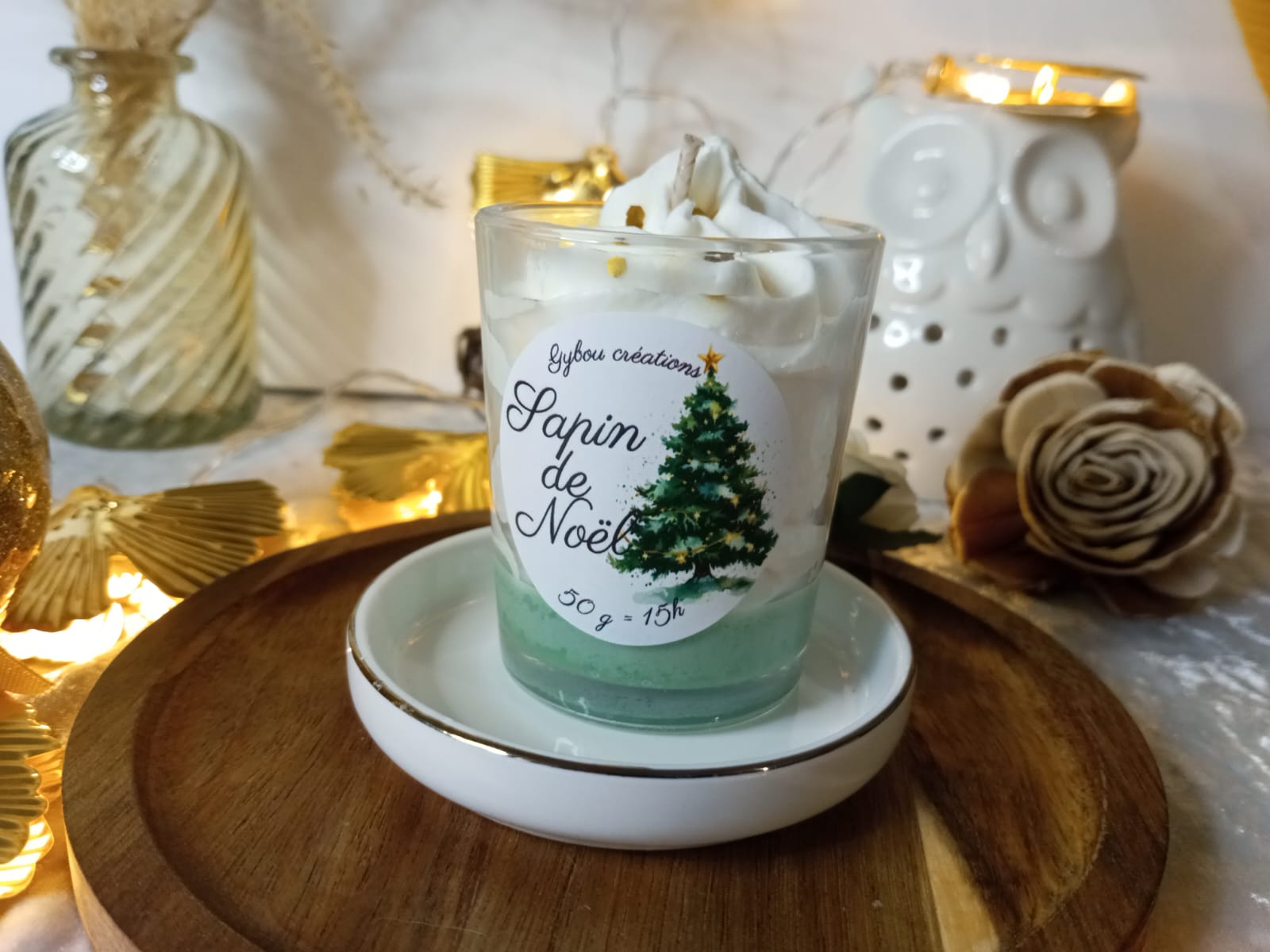 Bougie sapin de Noël