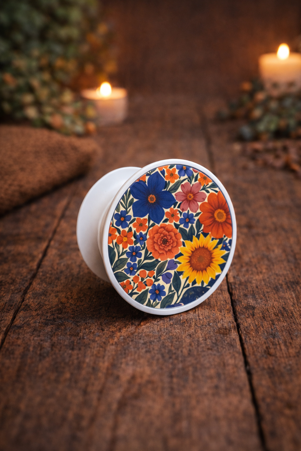 Floral Pattern Phone Grip