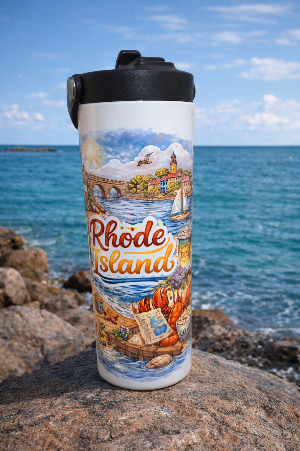 Rhode Island Travel water bottle