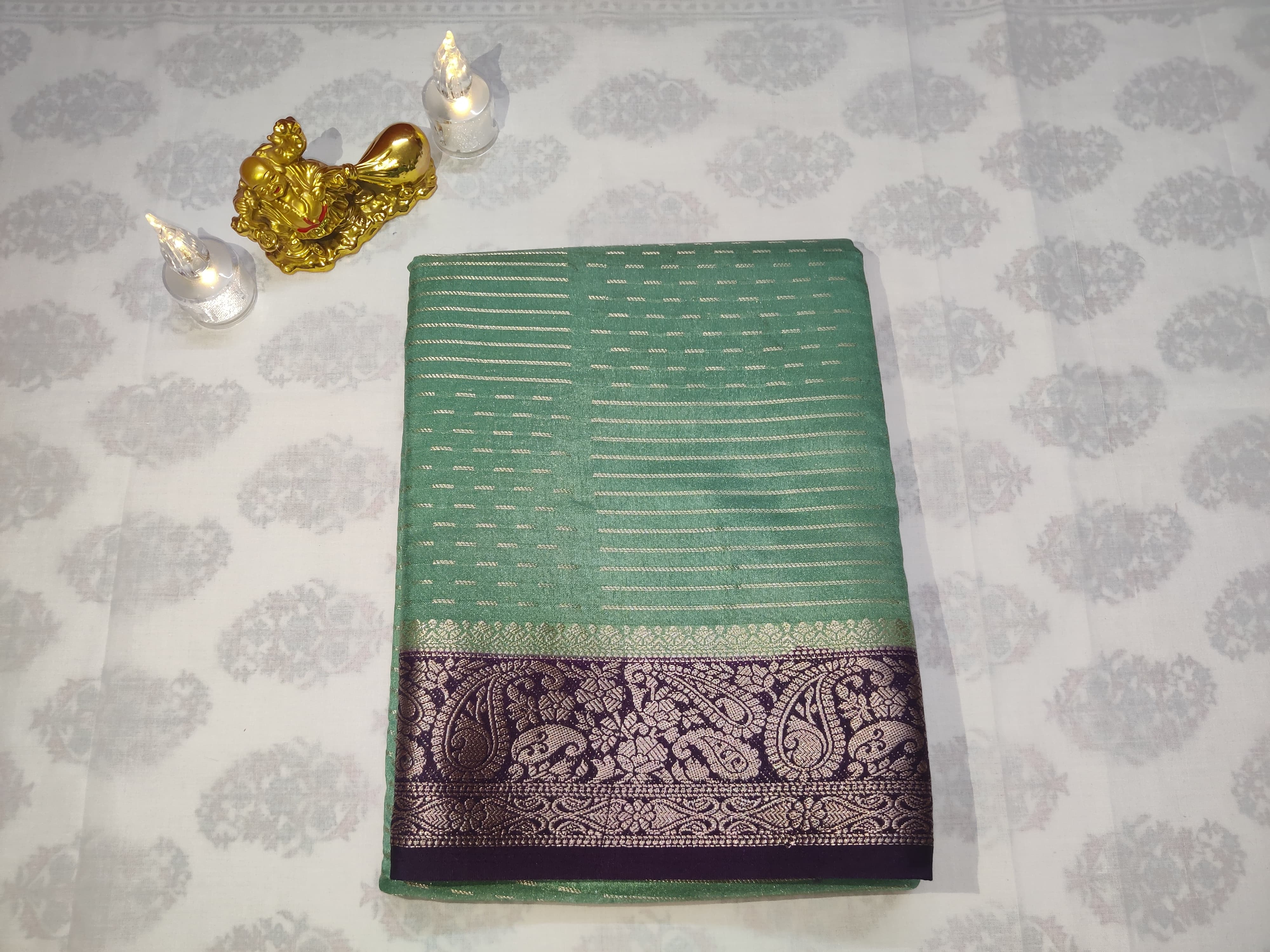 Green Cadbury Saree