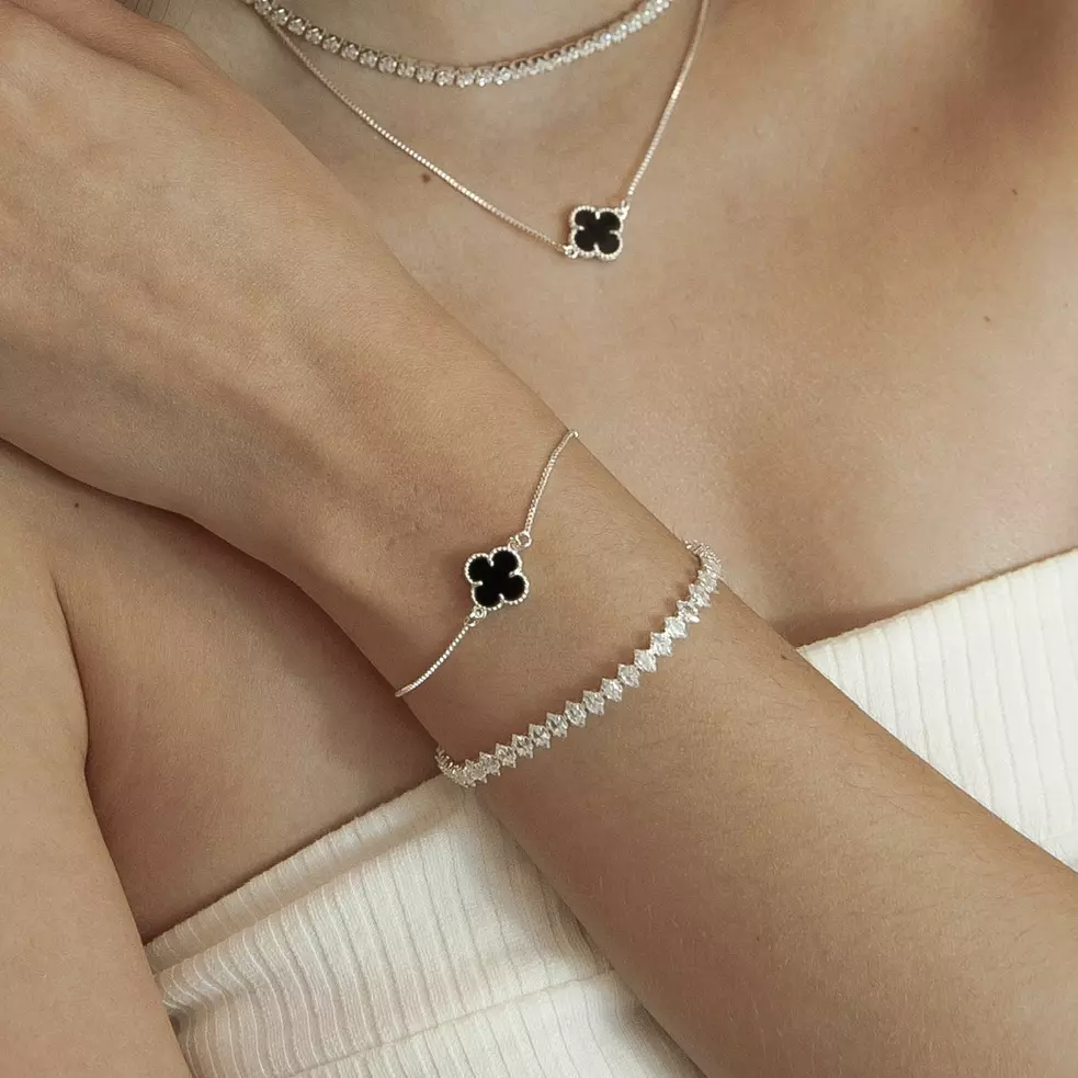 Pulseira Trevo Preto