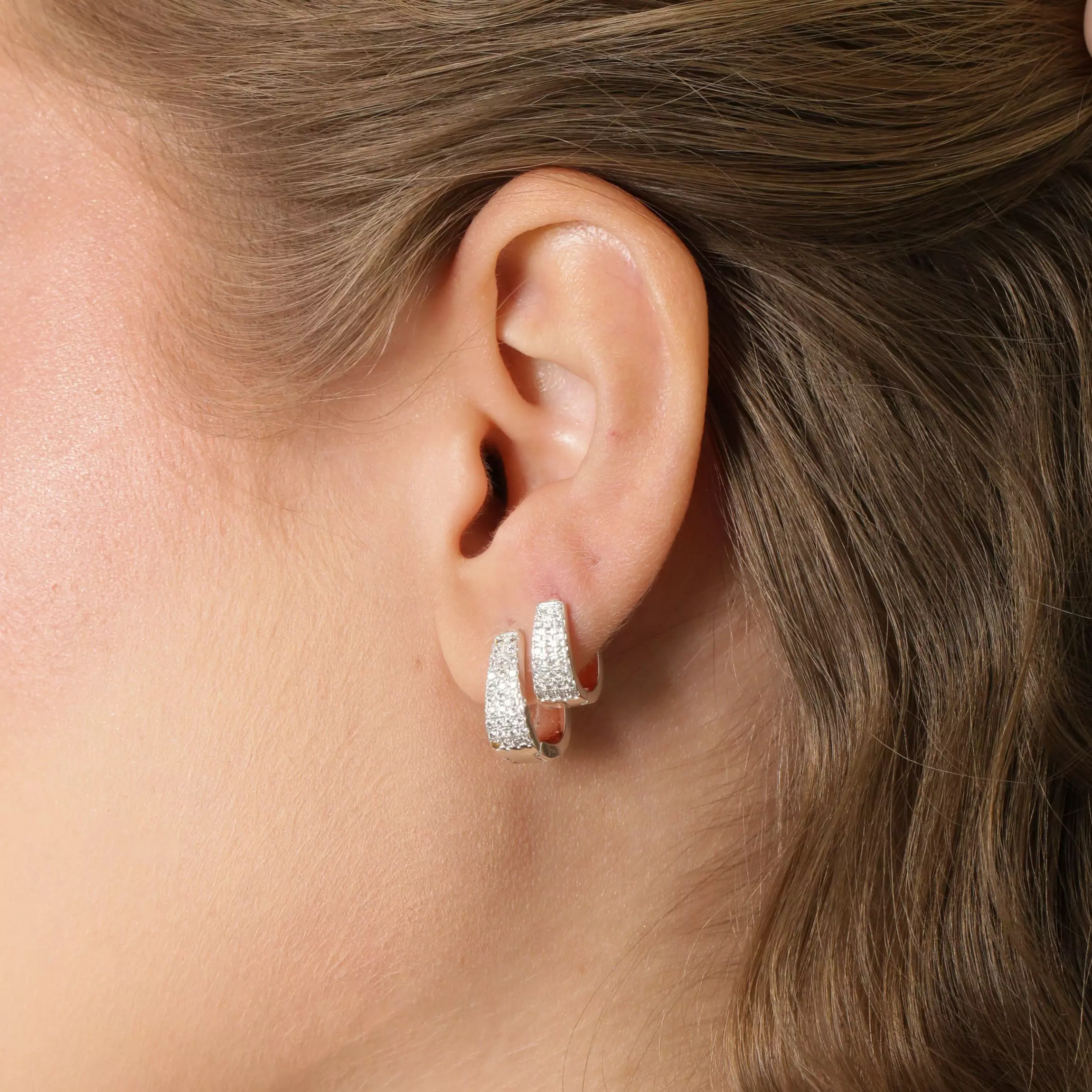 Argolas Cravejadas Strass