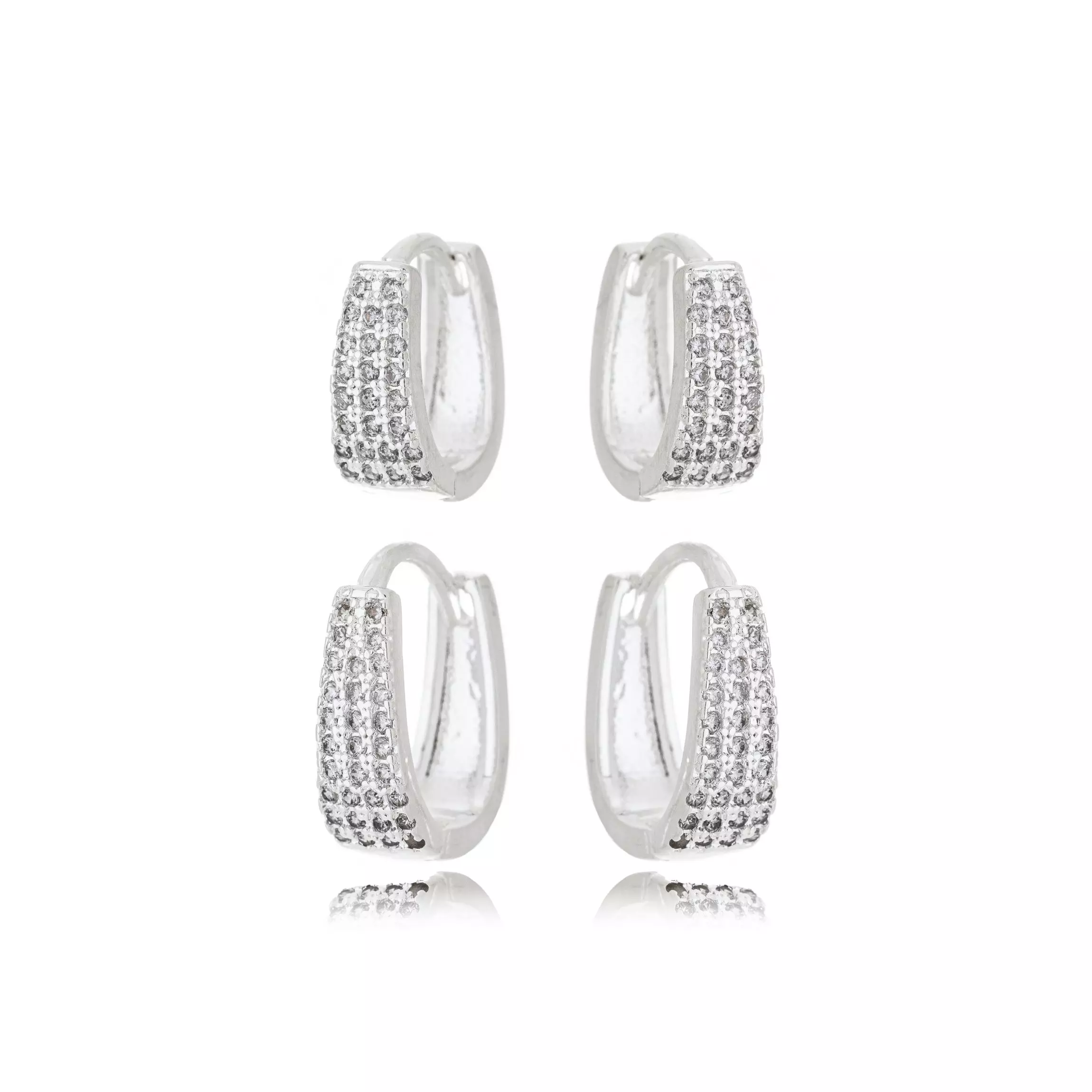 Argolas Cravejadas Strass