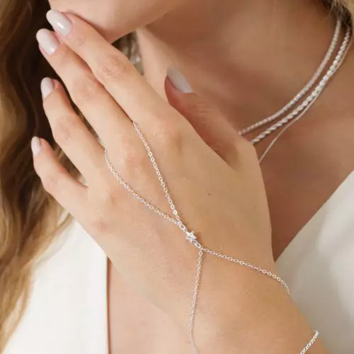 Hand Chain Star Cristal