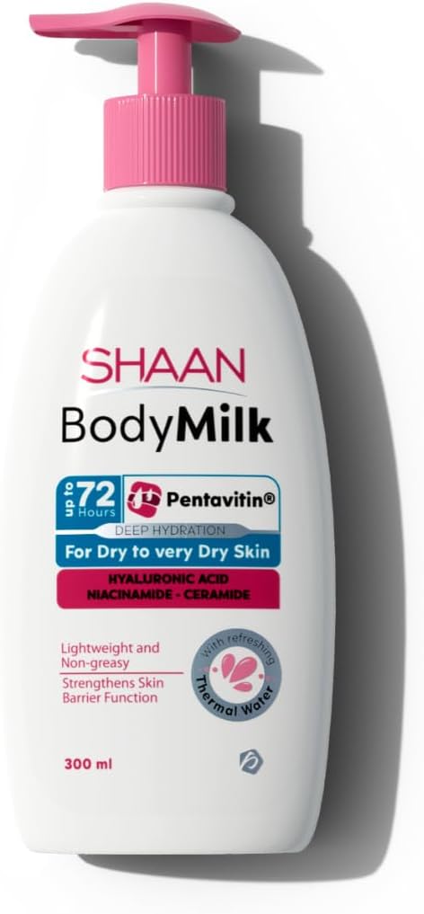 SHAAN BodyMilk for Dry to Very Dry Skin - 300ml | شآن بودي ميلك للبشرة الجافة وشديدة الجفاف - 300 مل