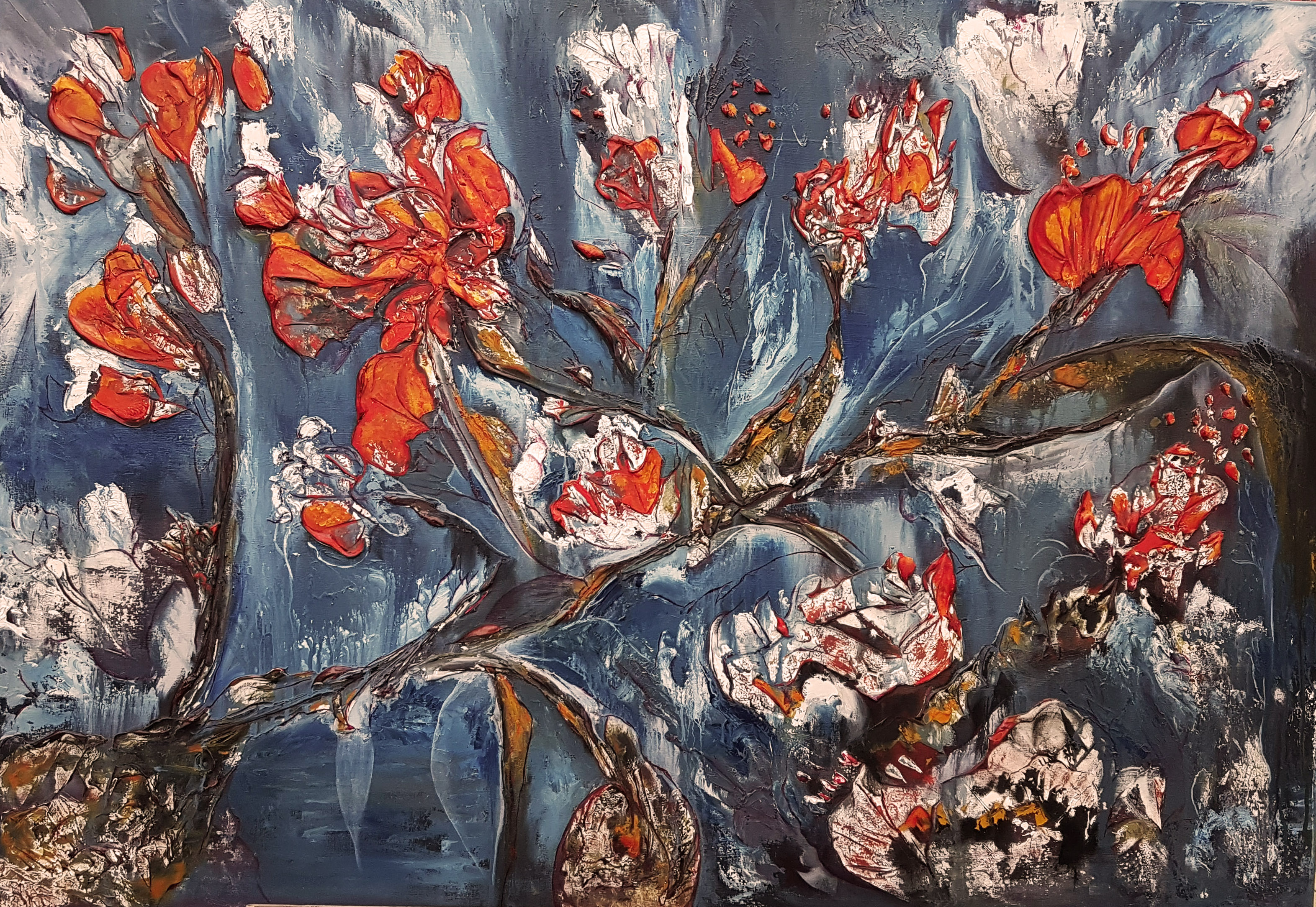 Corazones hechos flores | 80cm x 100cm