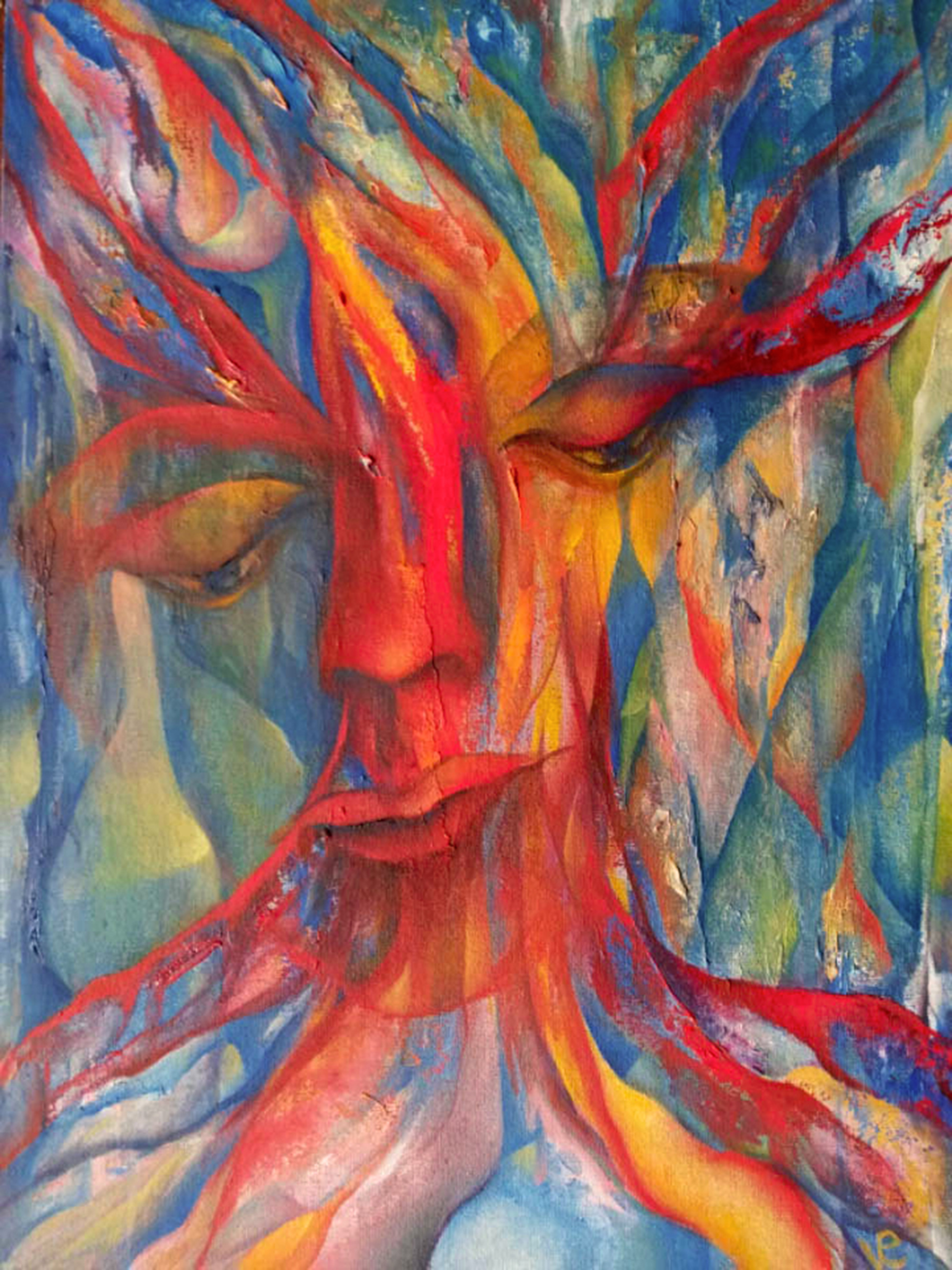 Guardian of life | 30cm x 40cm | oleo en cartón montado