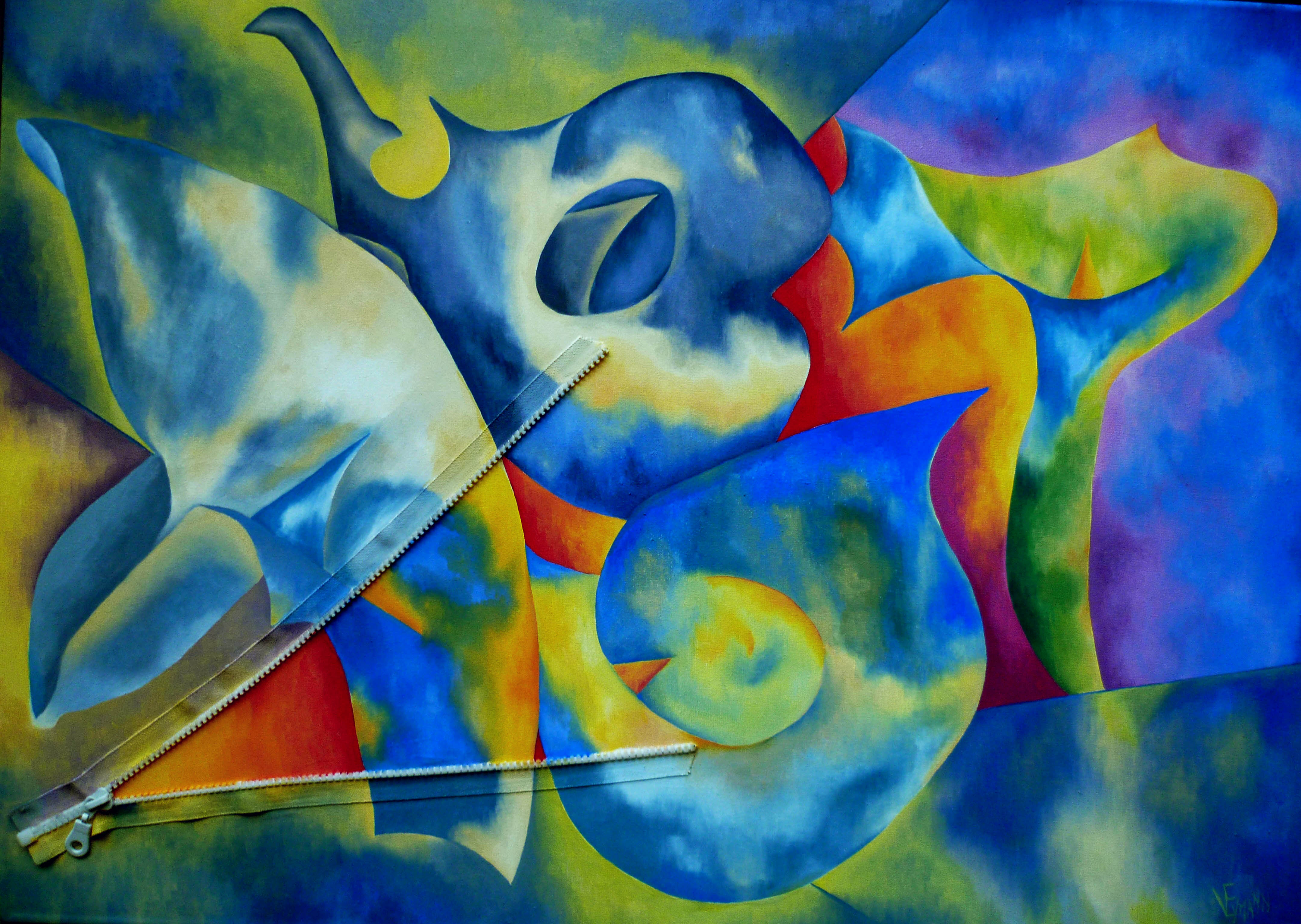 De luces y sombras. Mixta sobre lienzo. 50cm x 70cm