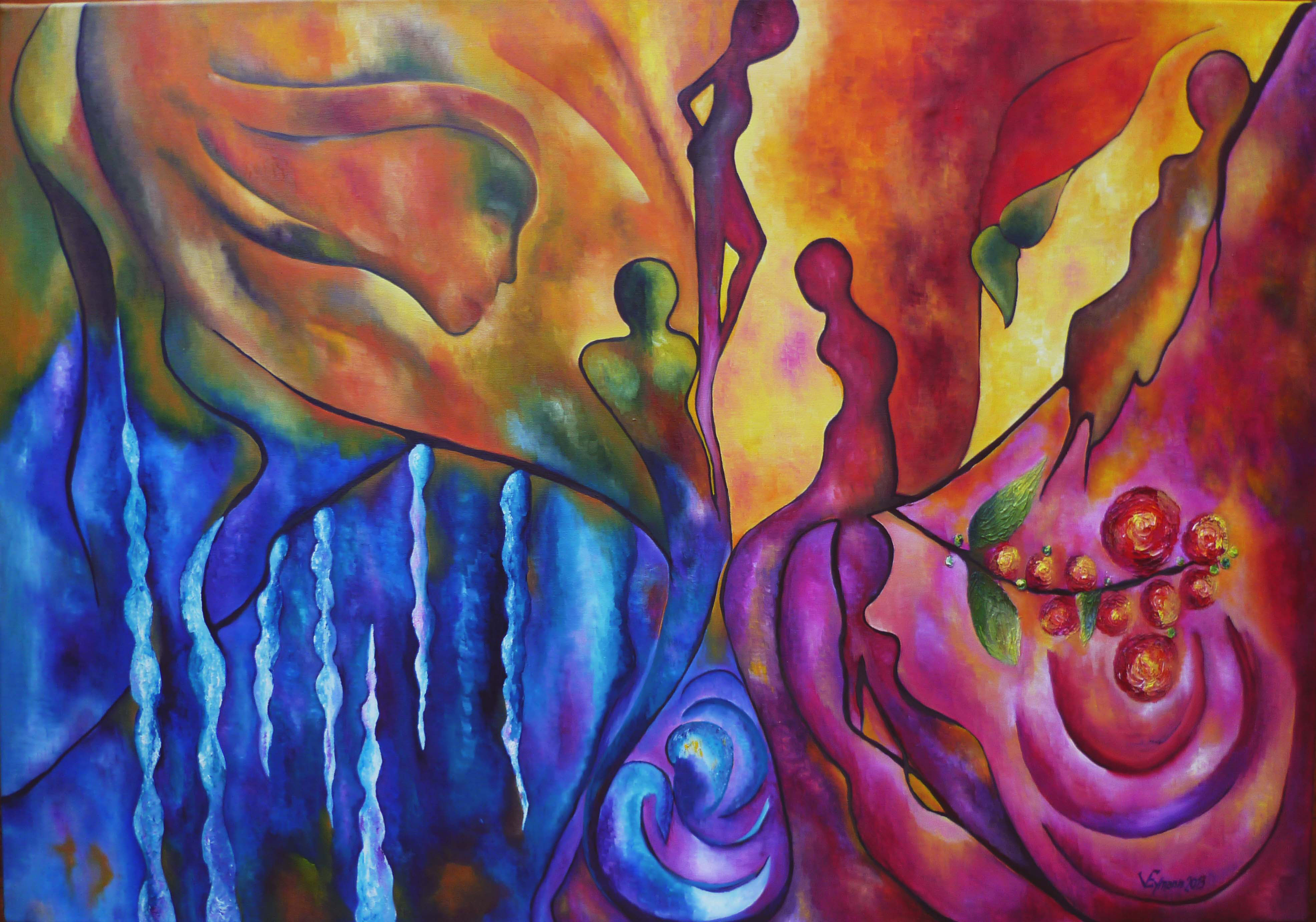 Las IV estaciones. 70cm x 100cm