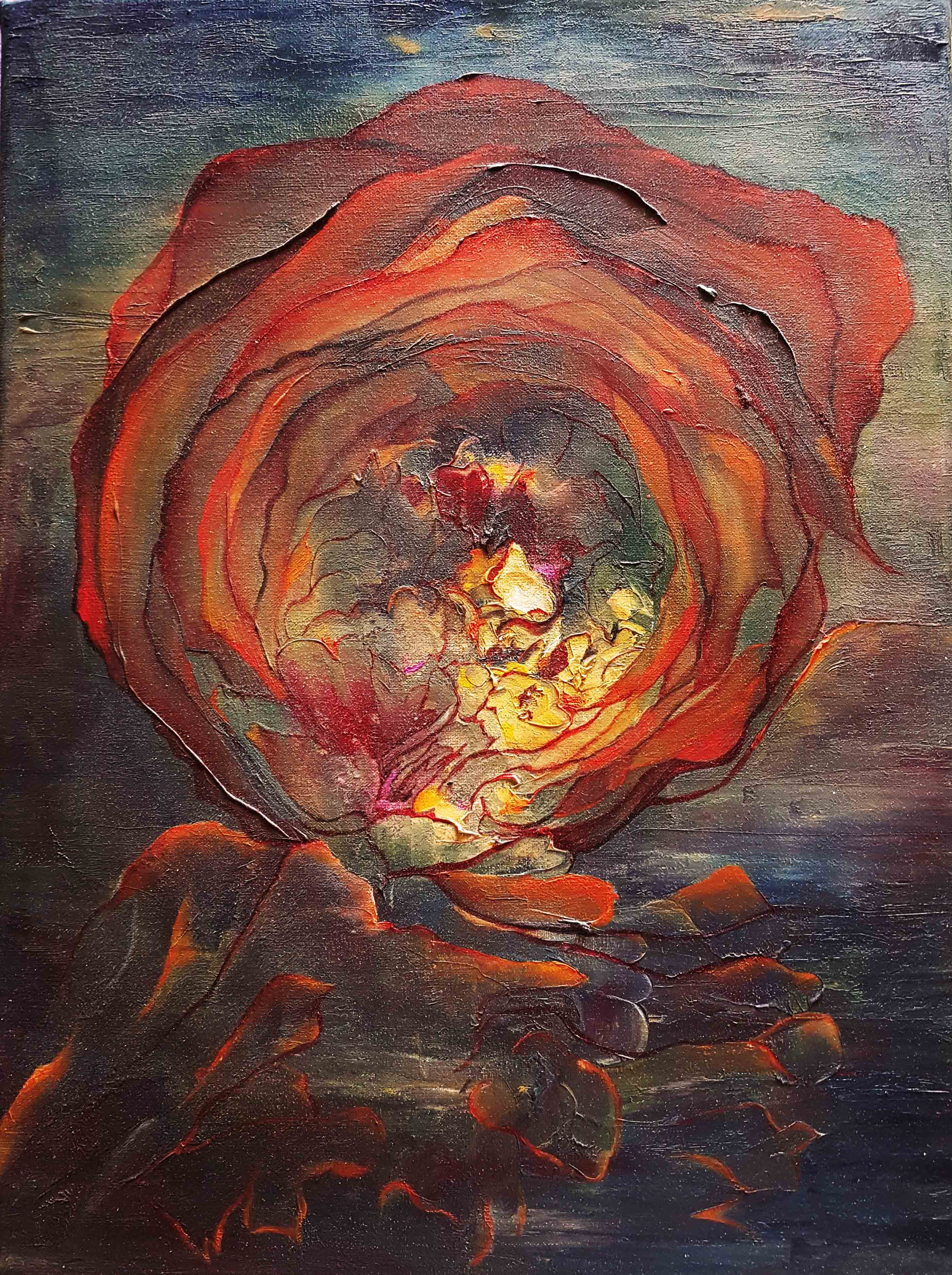 En tu alma, mi flor. 30cm x 40cm