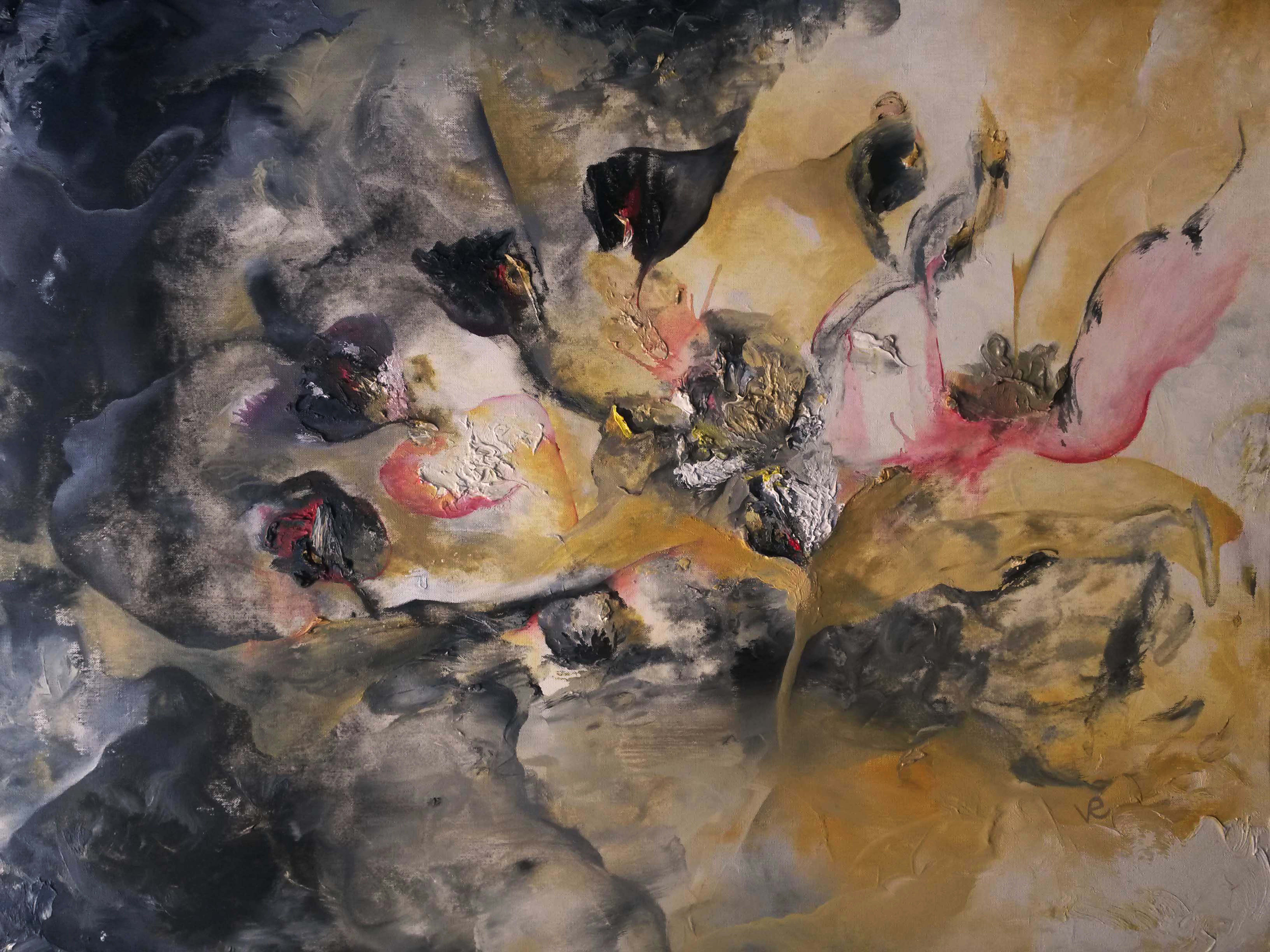 Entre tú y yo | Serie Esencia| 50cm x 65cm | Oleo sobre papel entelado