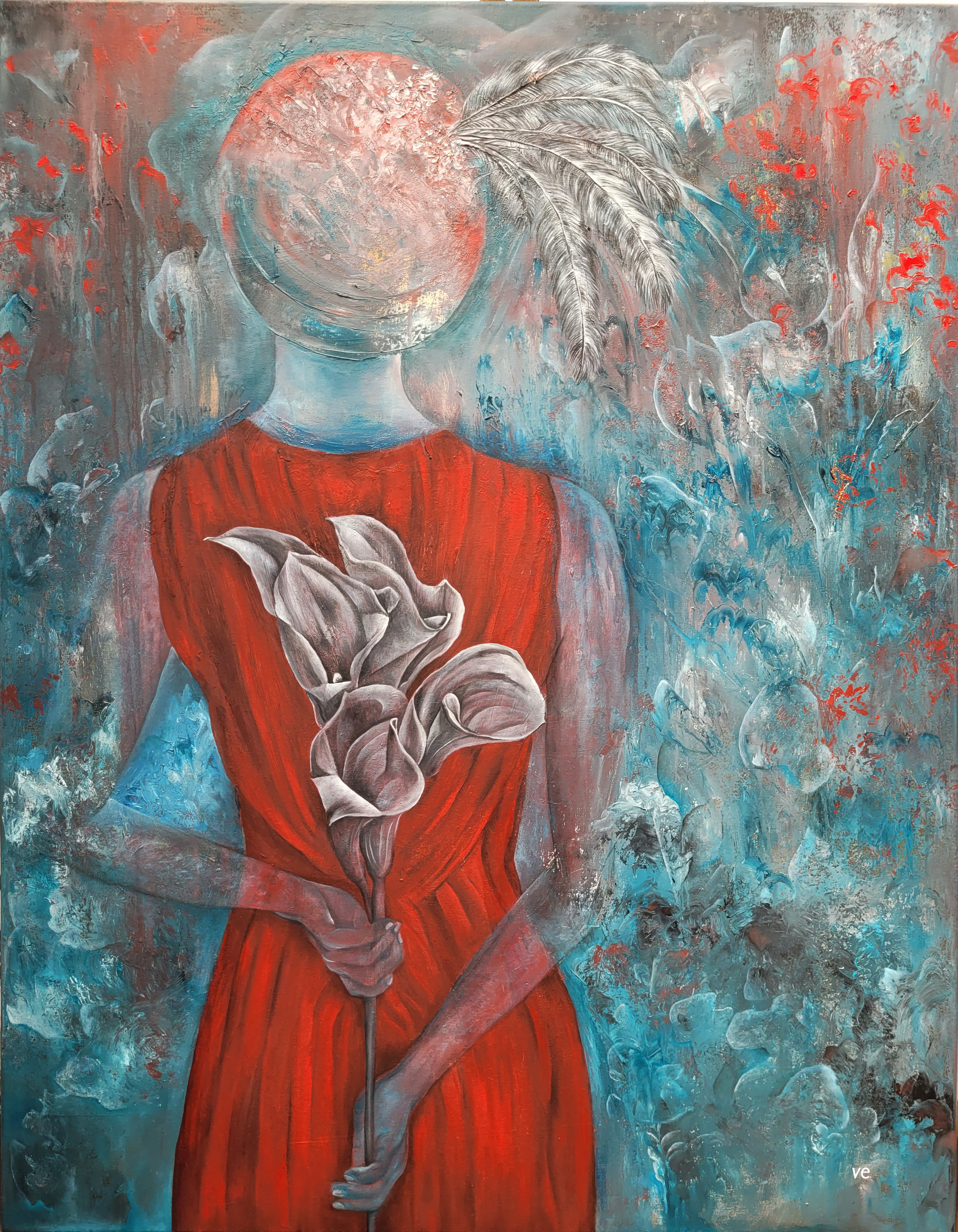 I bring you flowers, my love. 70cm x 90cm