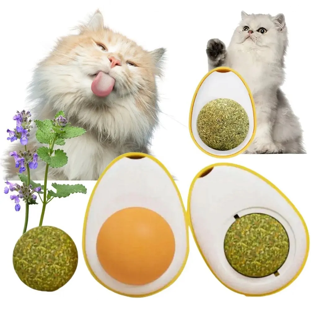 NUXIE® Cat Toy Egg Kiaušinis Katzolė rutulys Besisukantis kamuolys