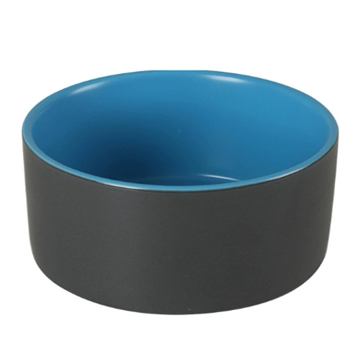 NUXIE® keraminis dubenėlis katėms ir šunims, juodas ir mėlynas, 400 ml