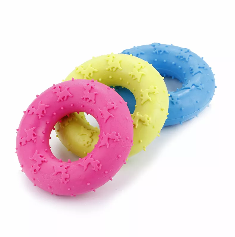 NUXIE® guminis žiedinis žaislas šunims ir katėms 7 cm