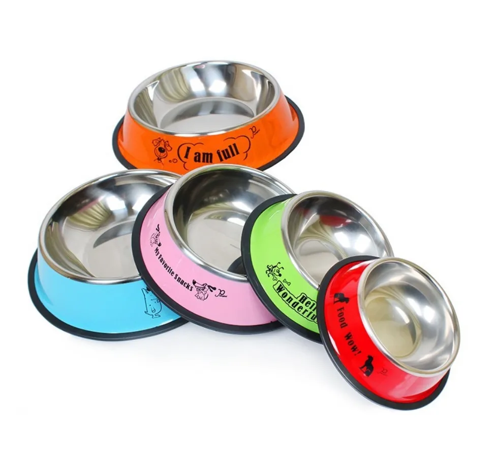 NUXIE® metalinis neslystantis šunų dubenėlis 22 cm 600 ml