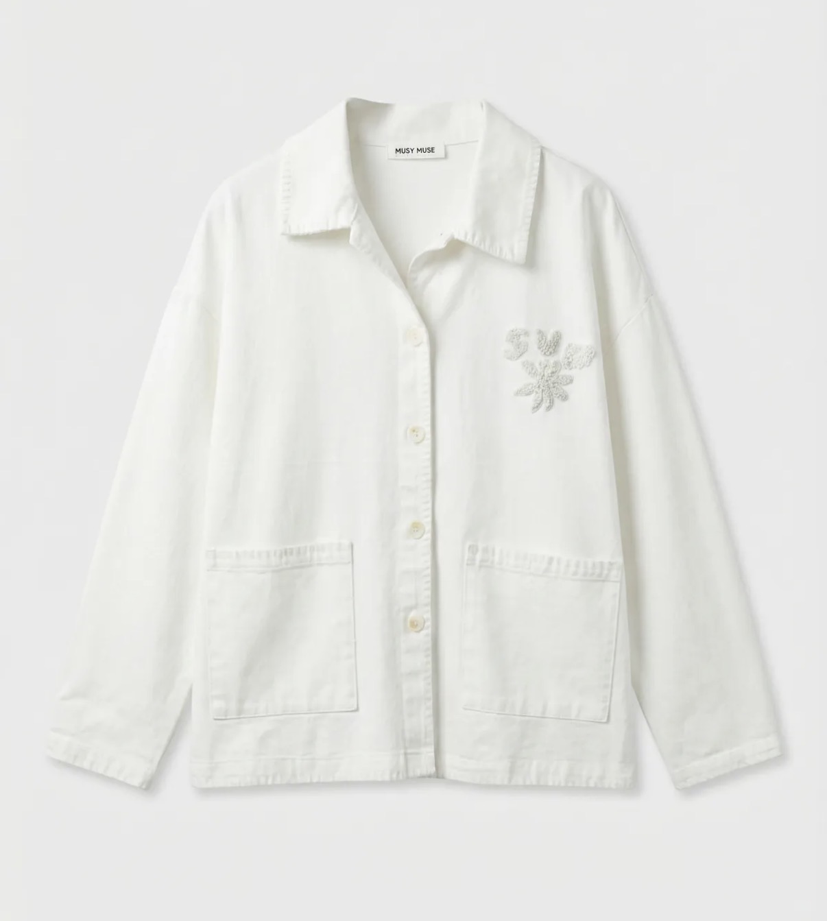 Veste en coton blanc