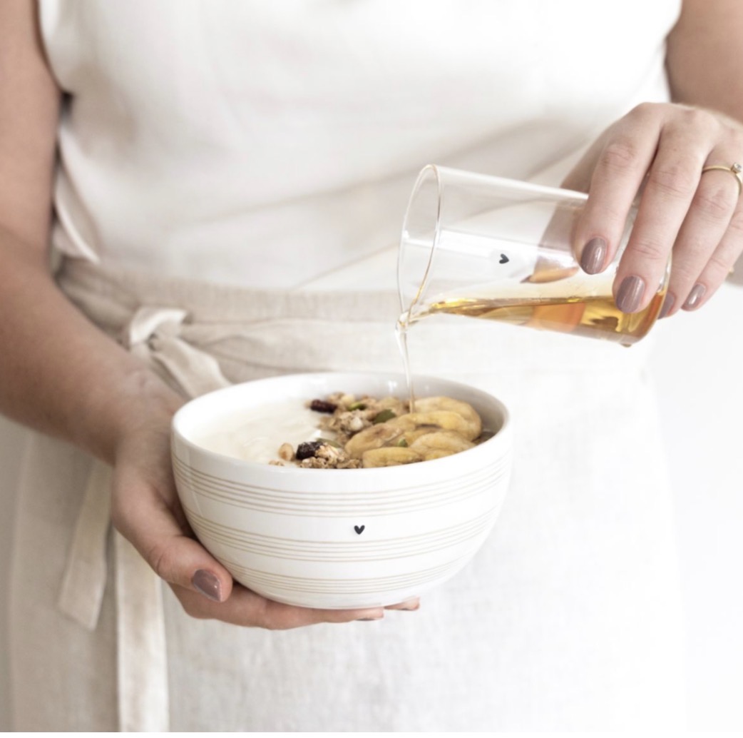 Bol en céramique rayé