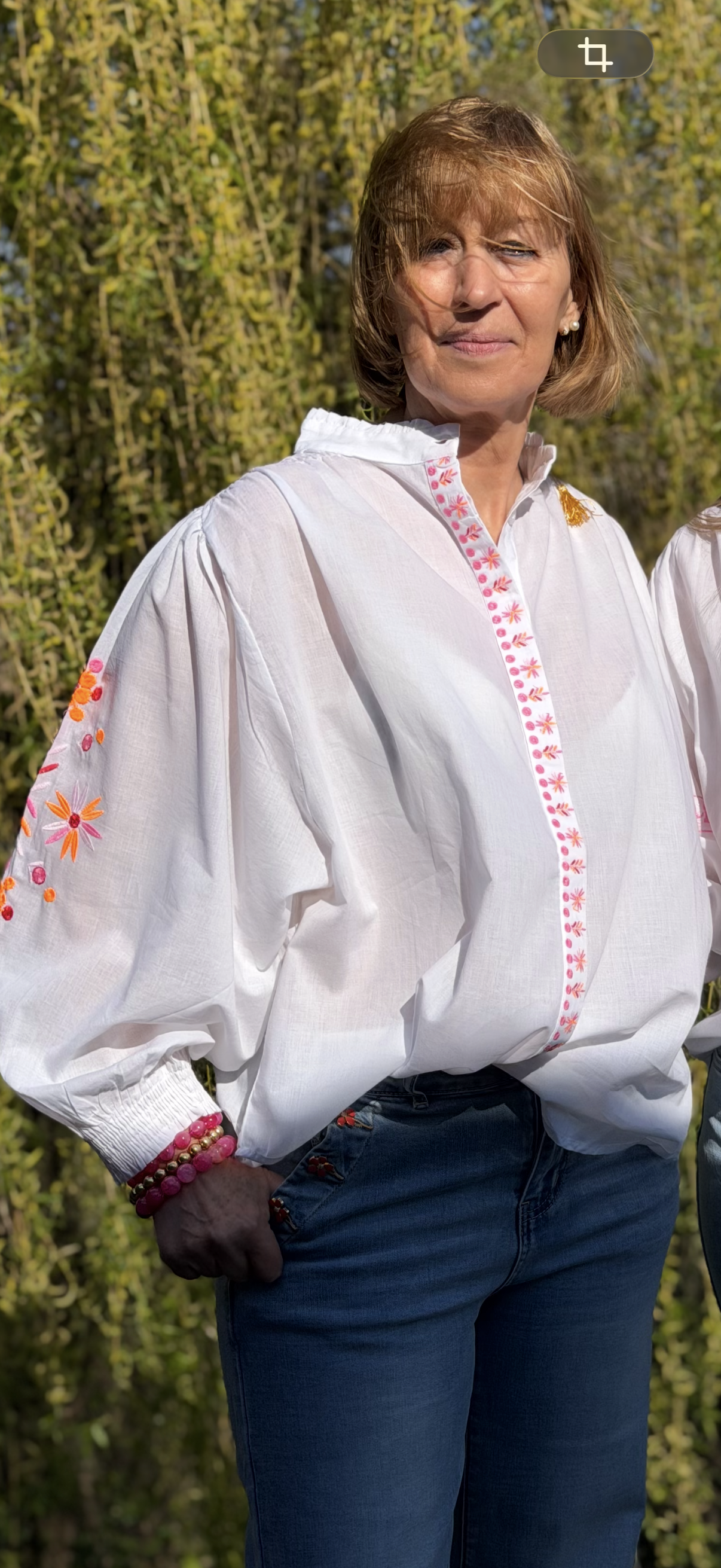 Chemise  bohème brodée