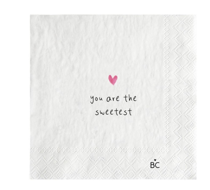 Serviette à message doux