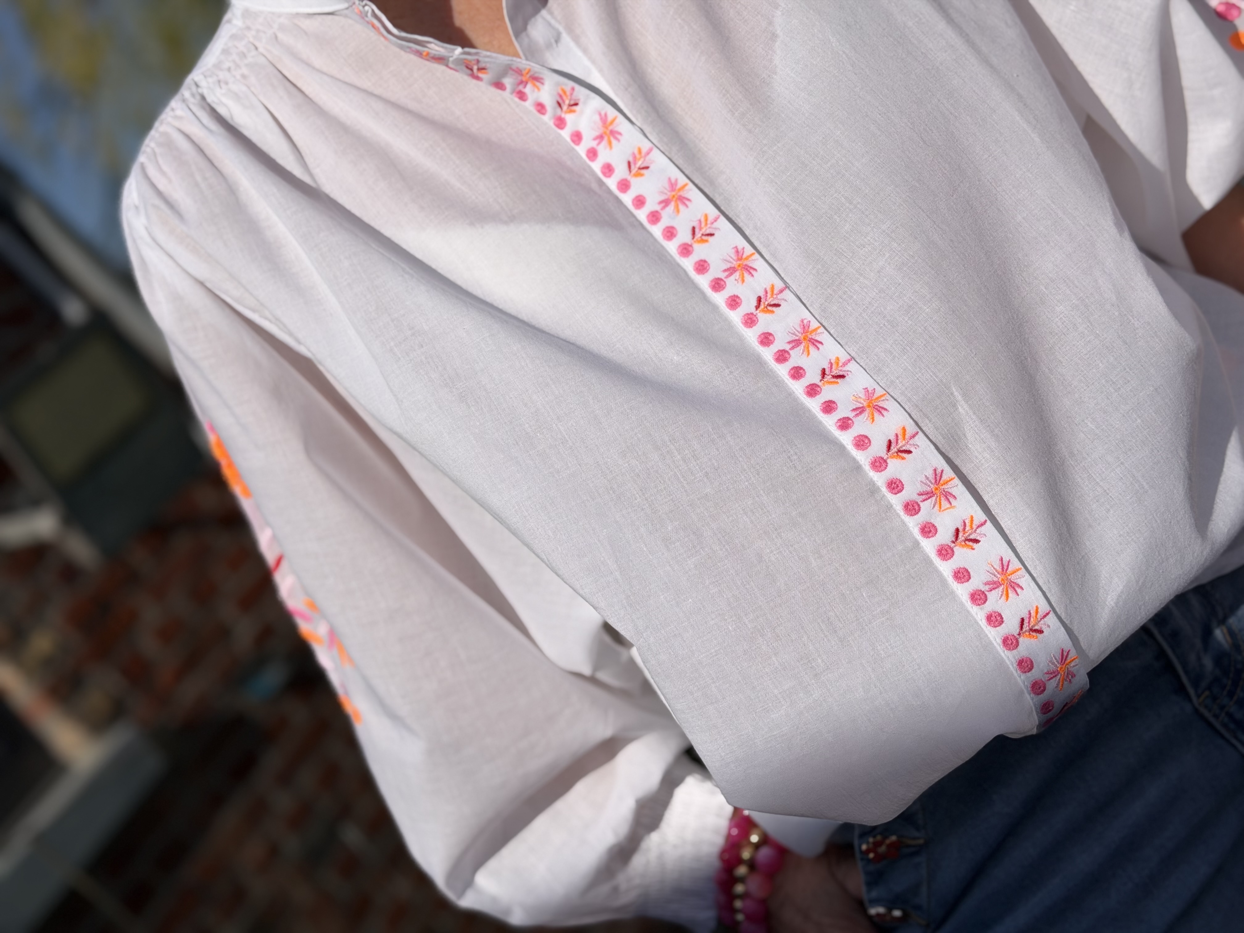 Chemise  bohème brodée