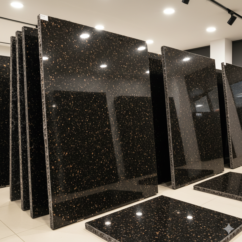 Black Galaxy Granite Slabs