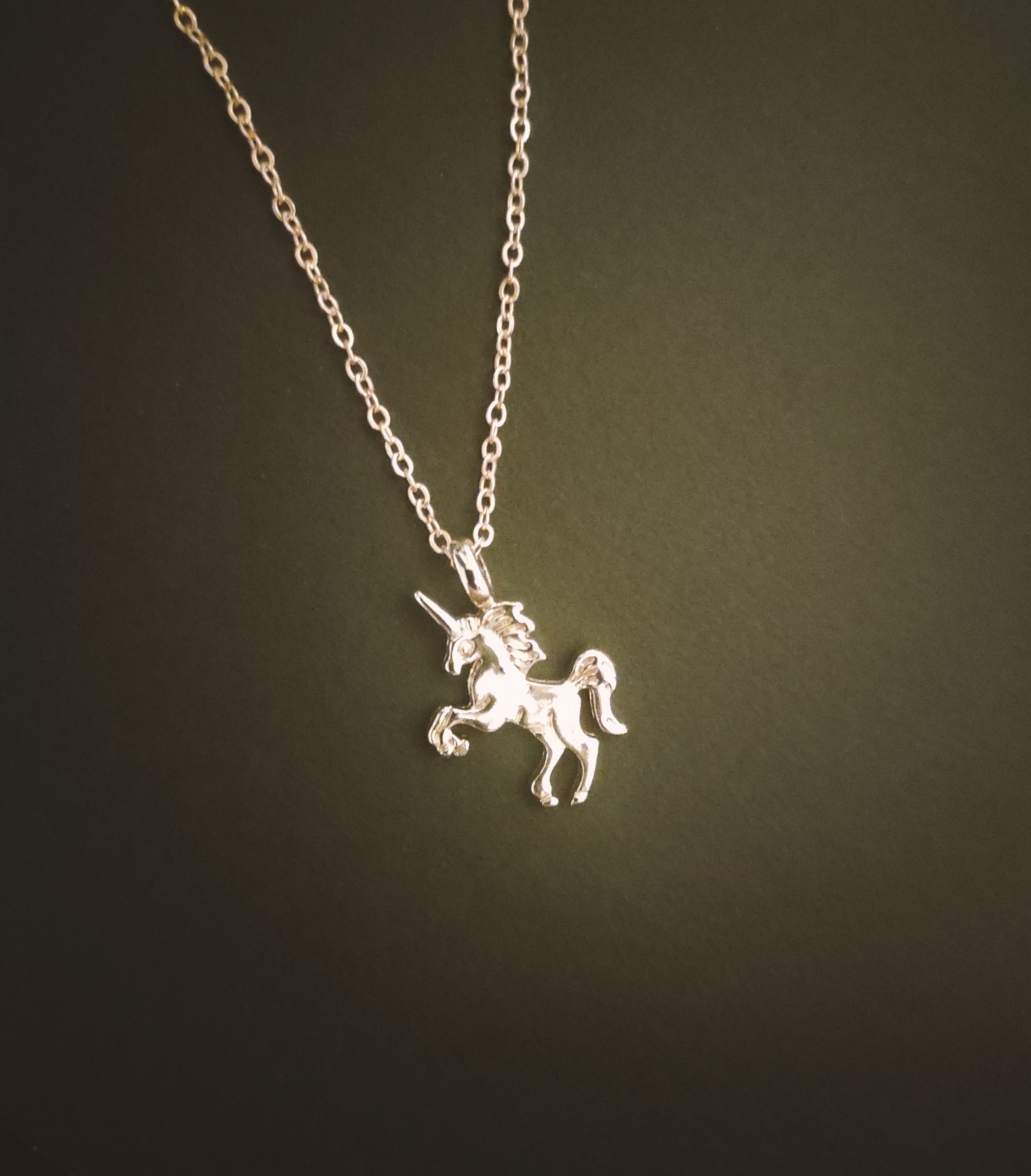 Gold Plated Unicorn Necklace