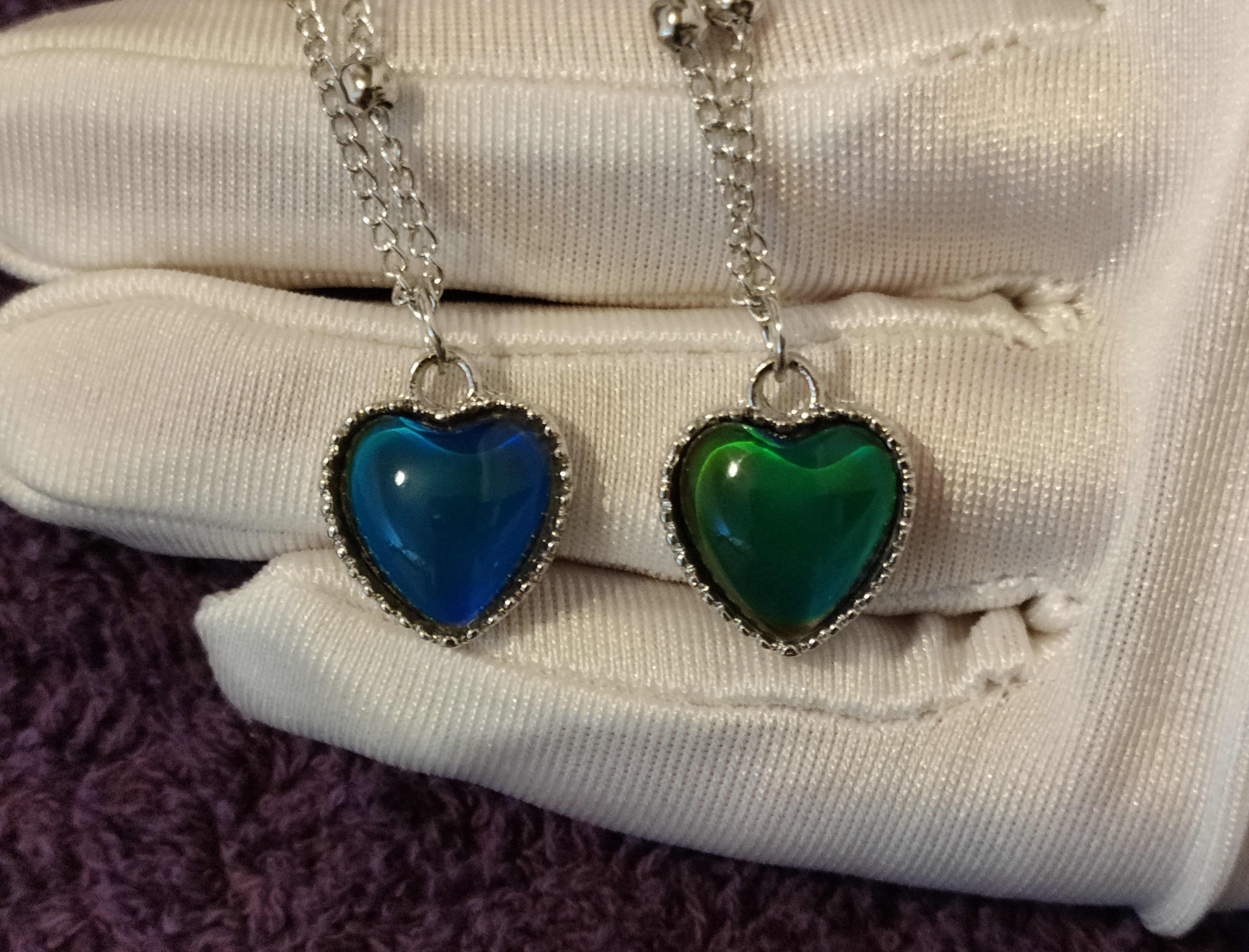 Colour Changing Heart Necklace