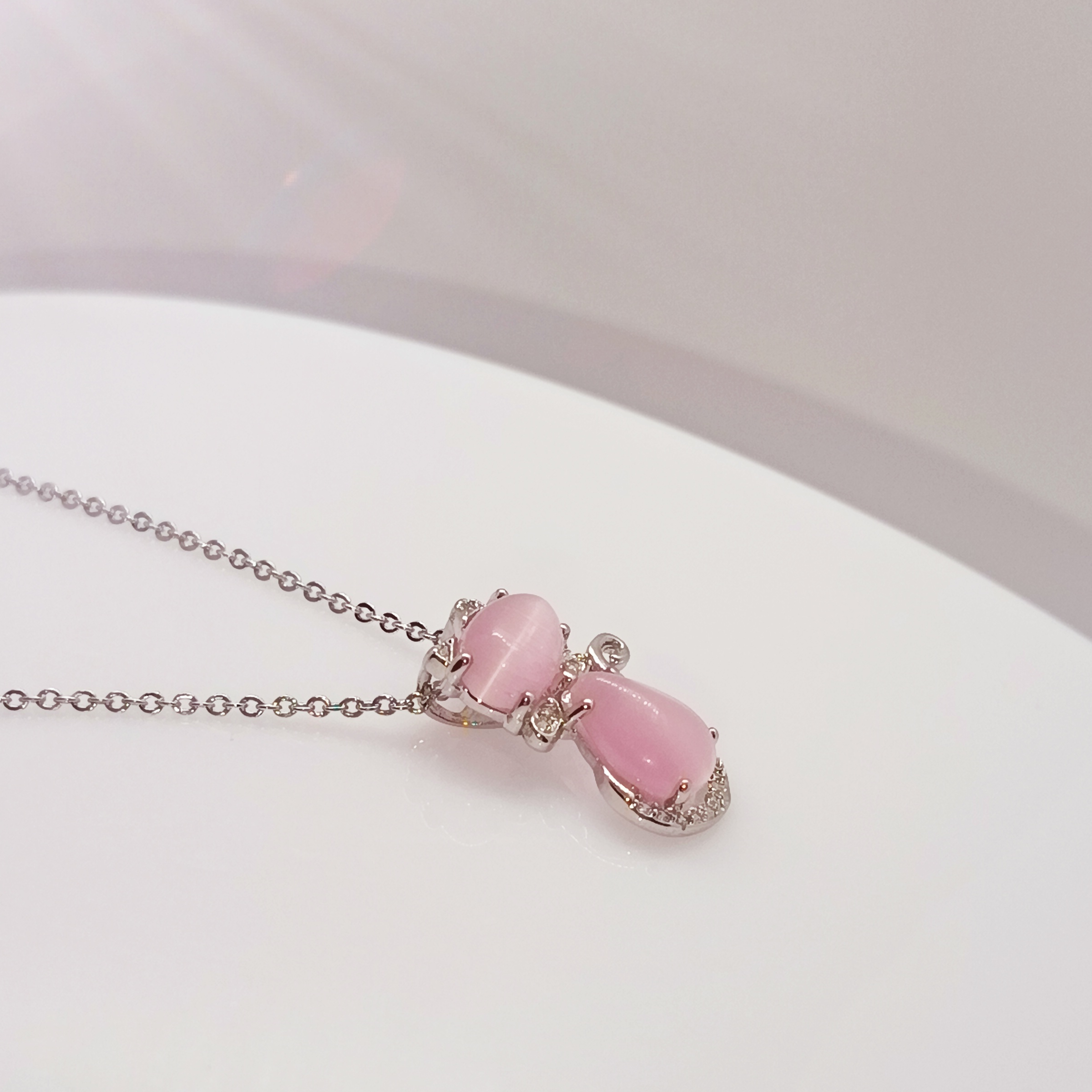 Pink Cat Necklace