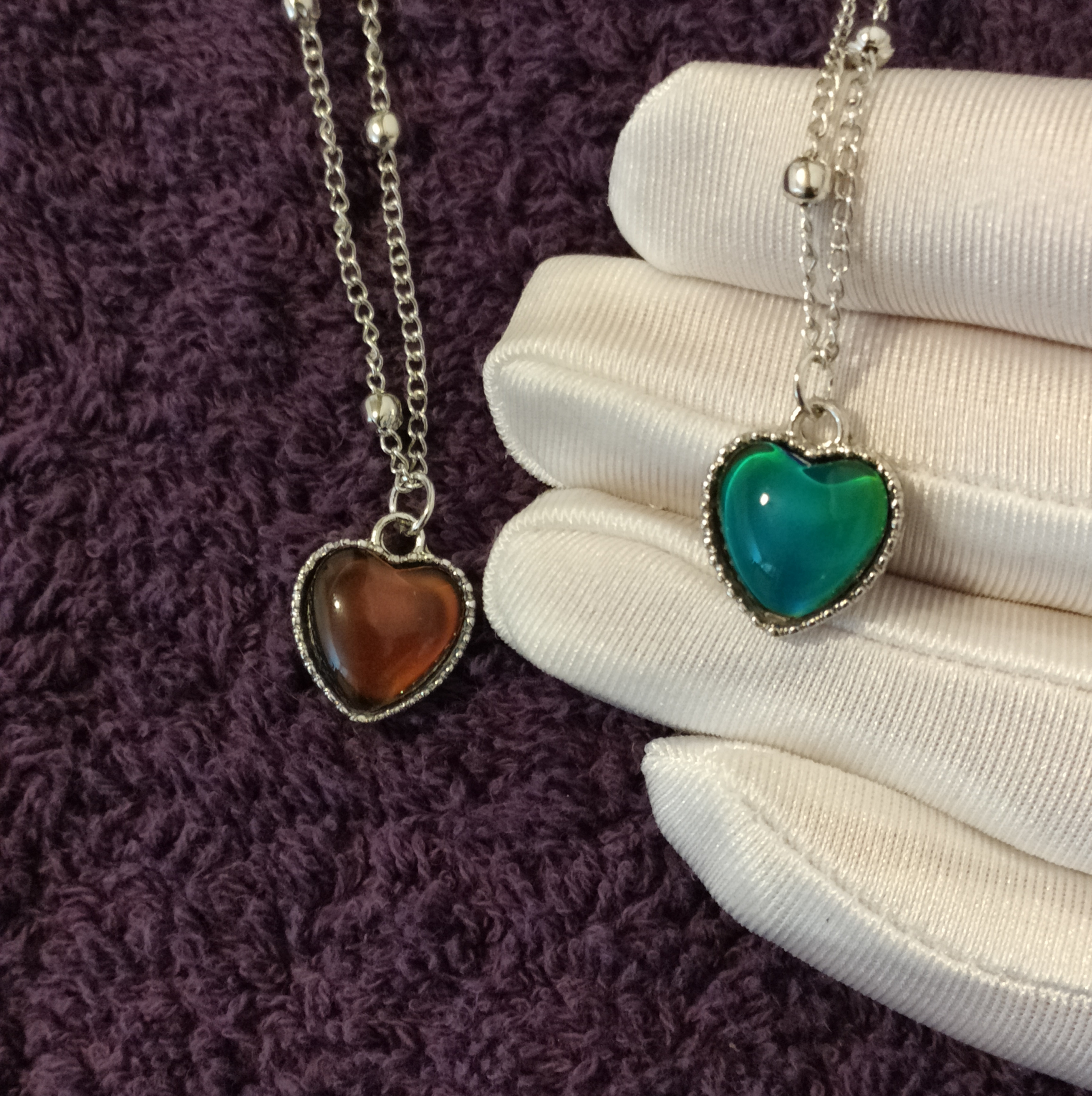 Colour Changing Heart Necklace