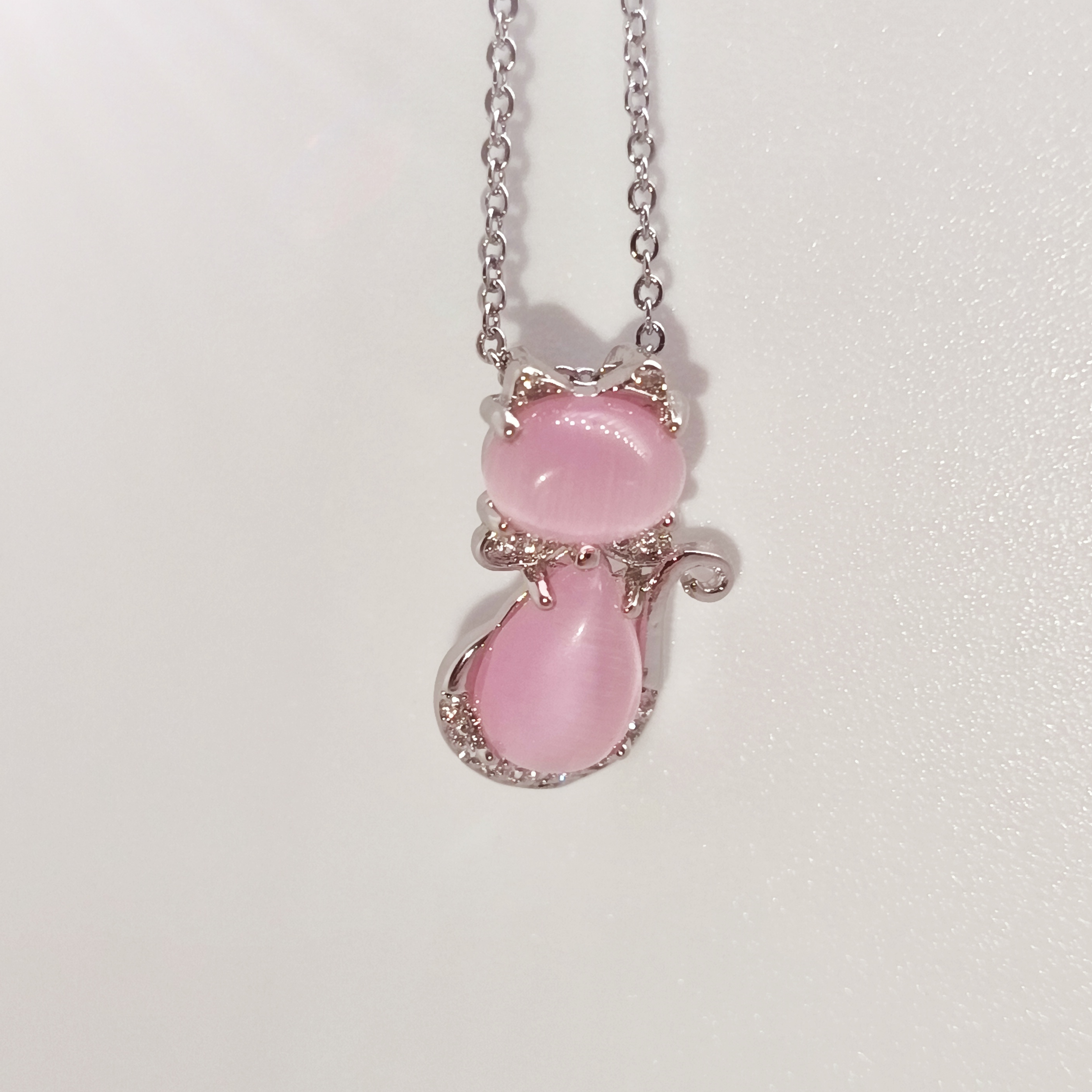 Pink Cat Necklace