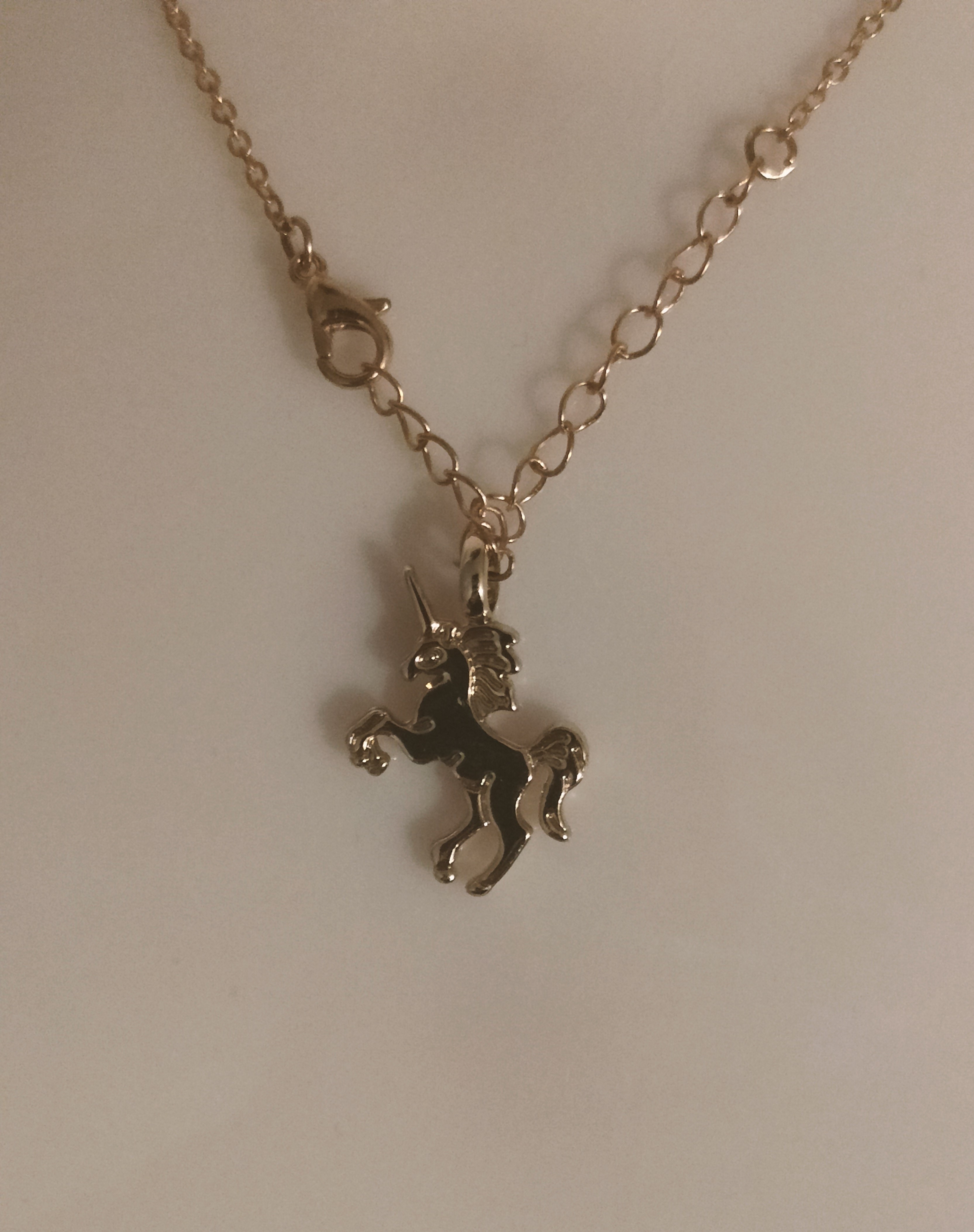 Gold Plated Unicorn Necklace