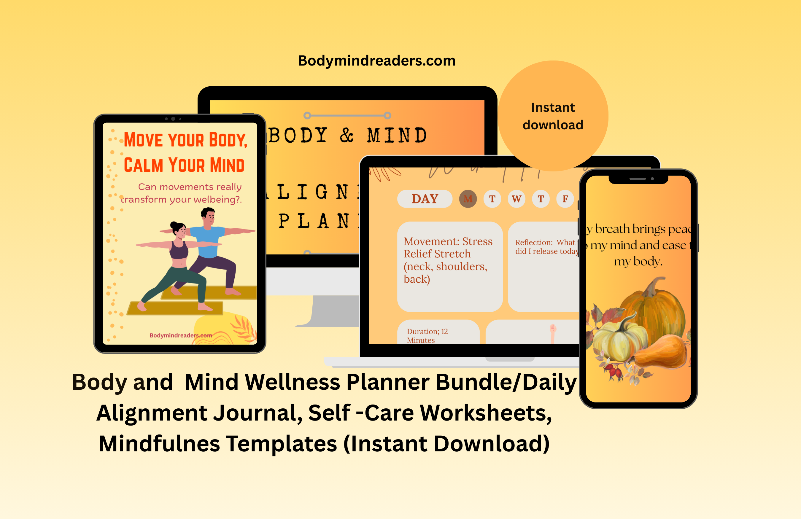 Body and Mind Wellness Planner Bundle