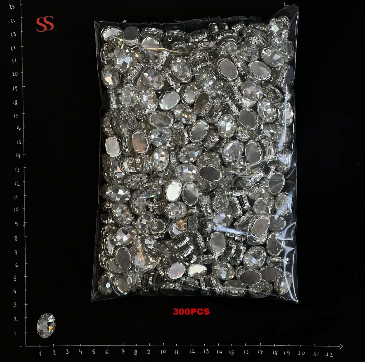 Oval Crystal Rhinestones SS