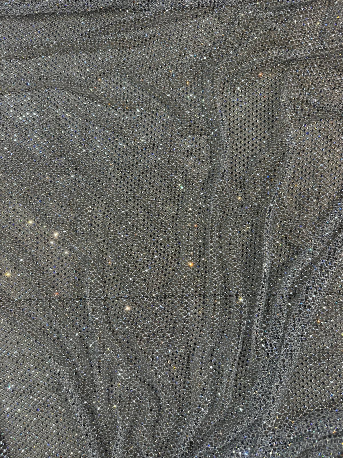 Crystal Rhinestone Mesh Fabric