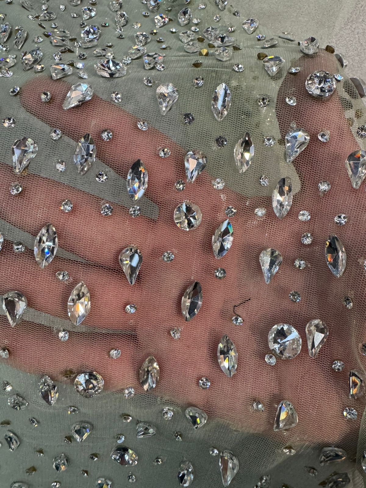 Rhinestone Crystal Mesh Fabric