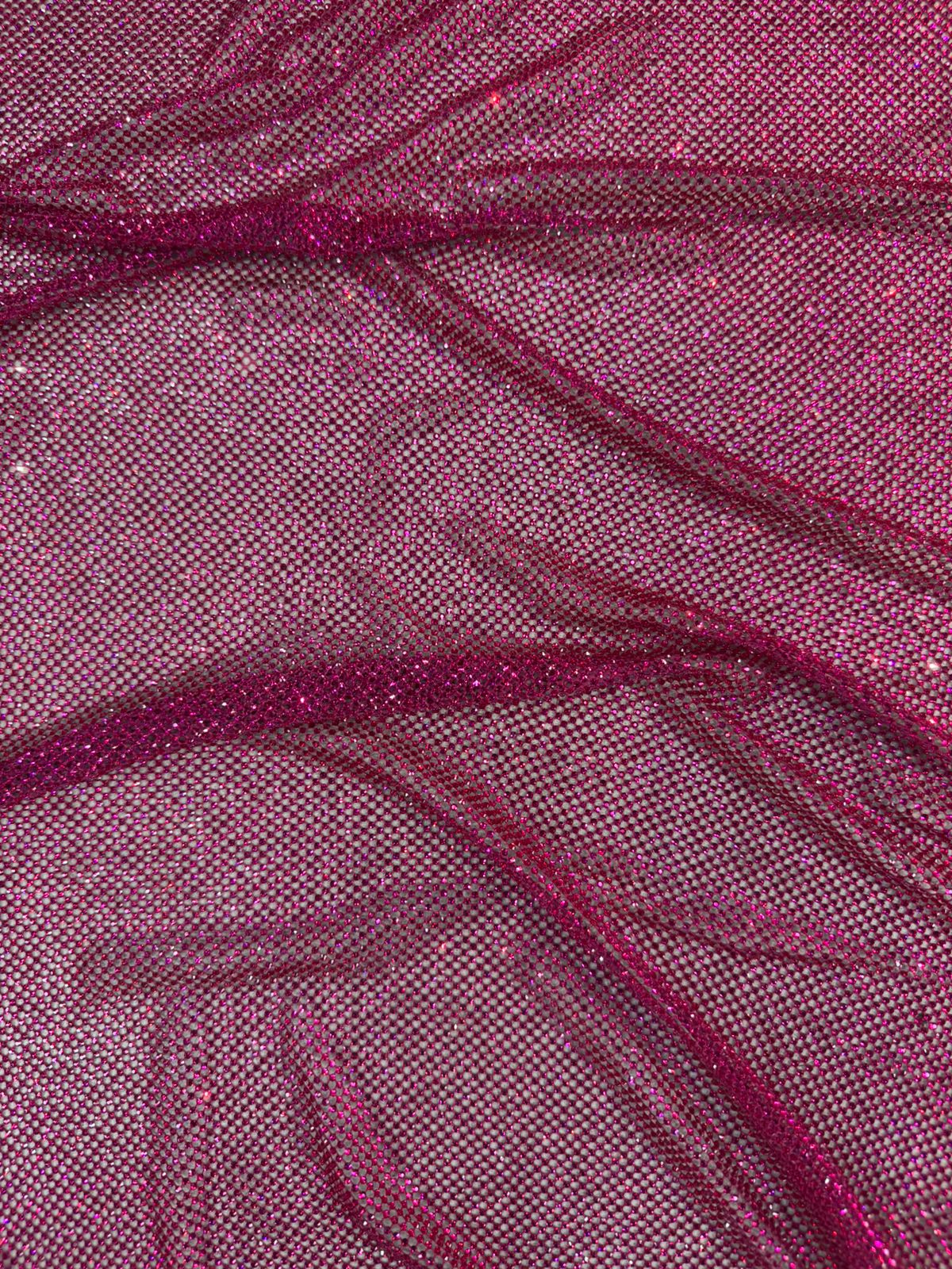 Sparkly Pink Mesh Fabric