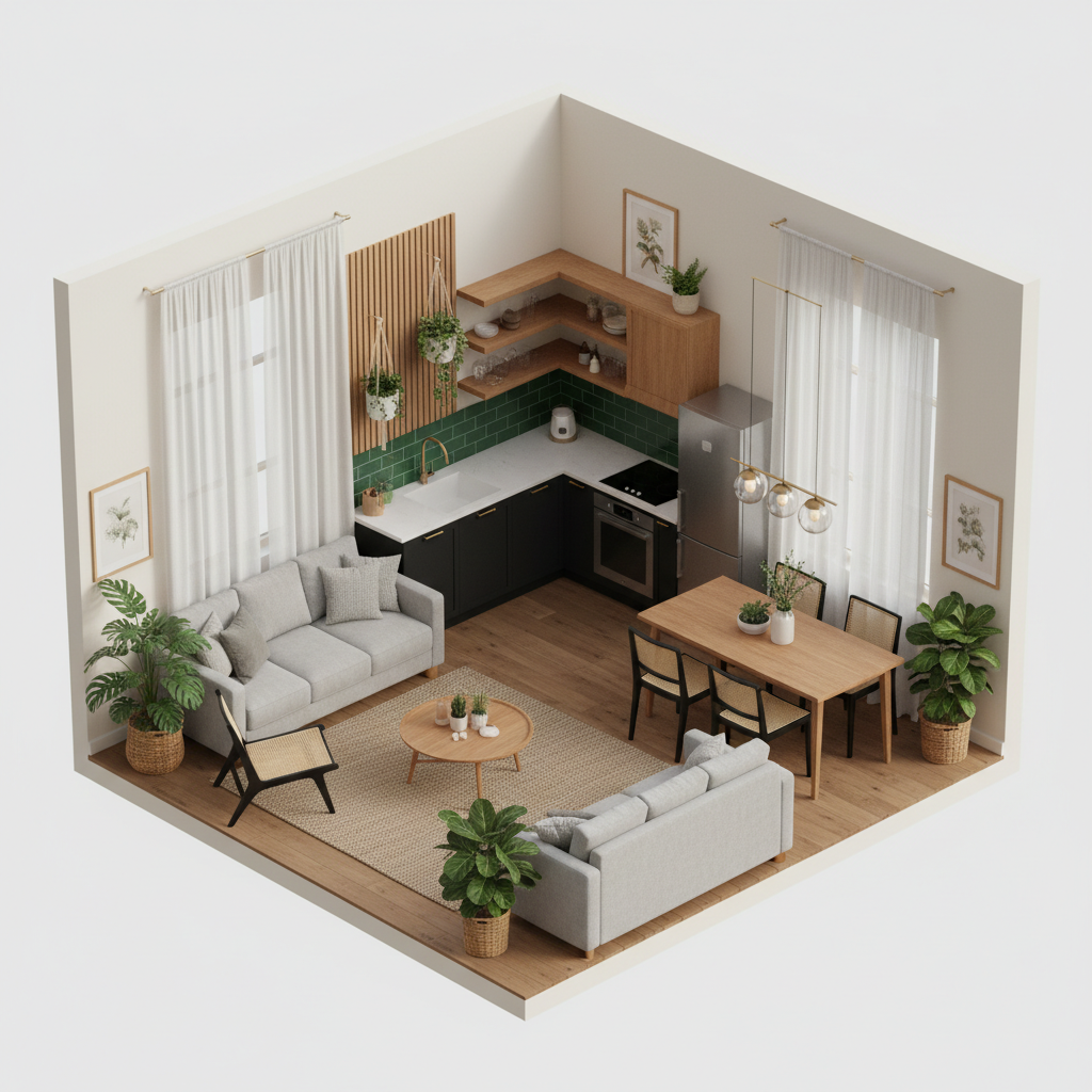 Reforma Brasilidade -  Pacote executivo - Apto de 60 m² até 79m²