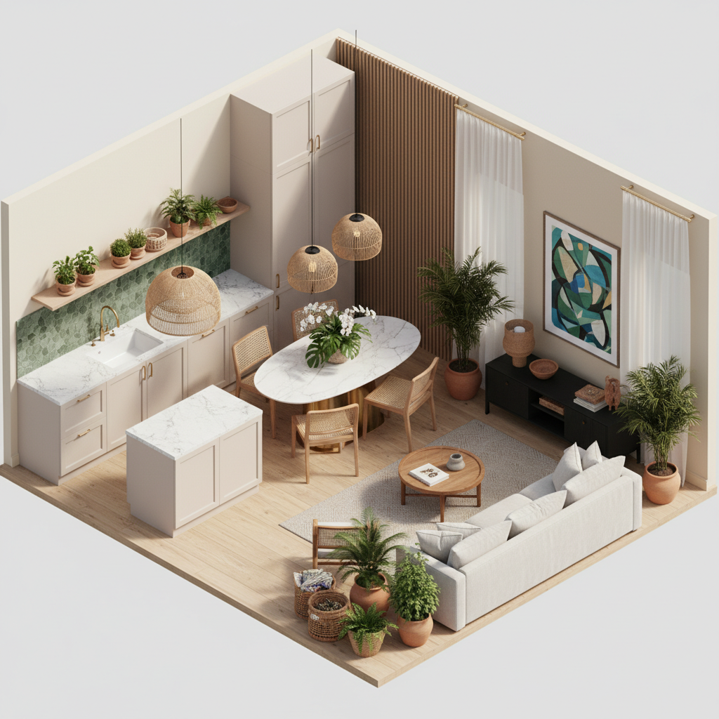 Reforma Brasilidade - Pacote básico - Apto de 31 até 59 m²