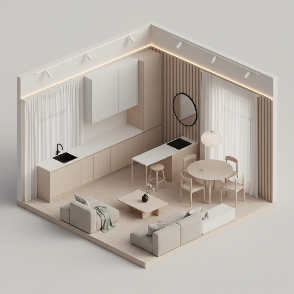 Reforma Transitional - Pacote básico - Apto de 31 até 59 m²